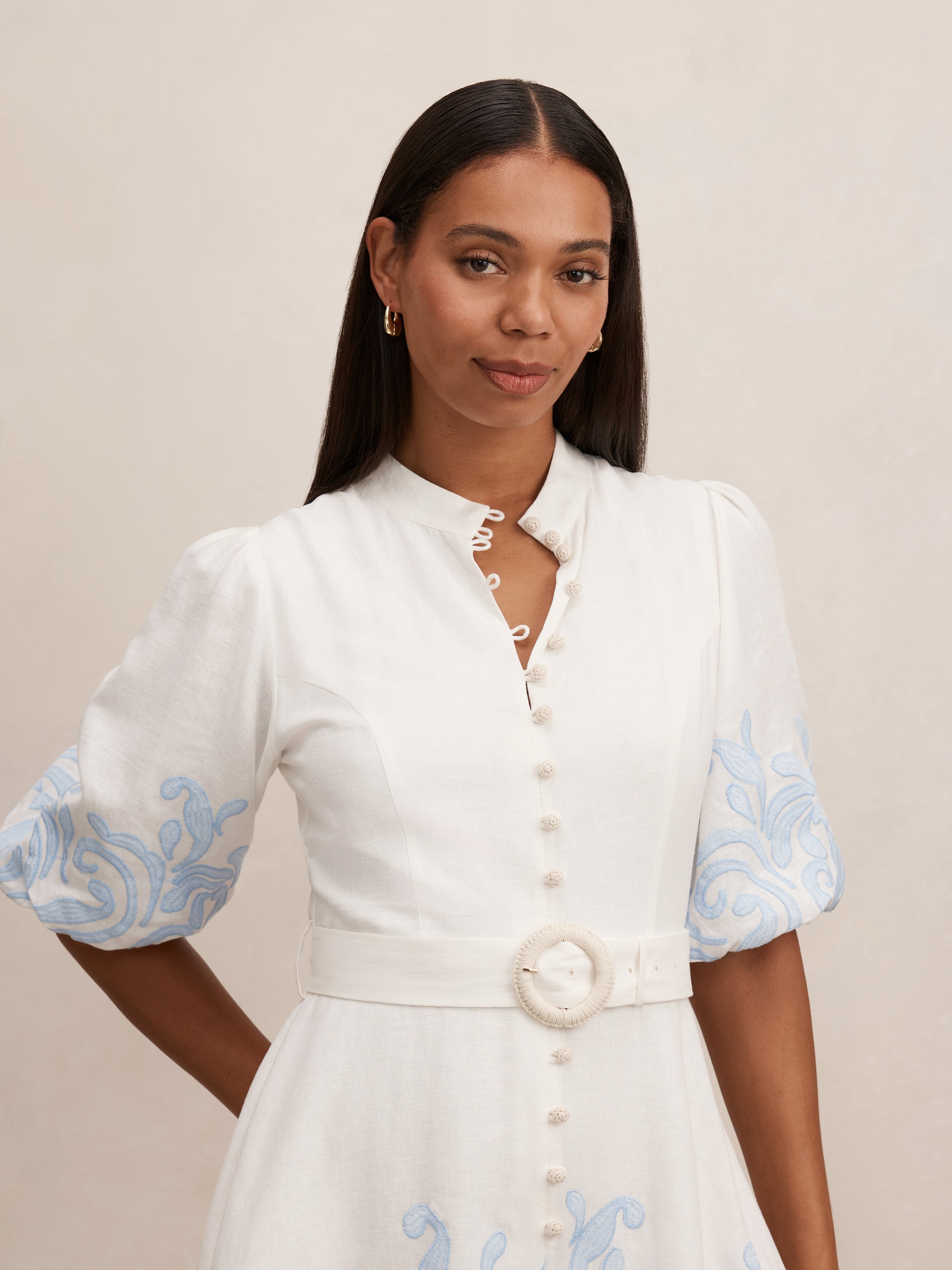 Eva Embroidered Mini Dress
