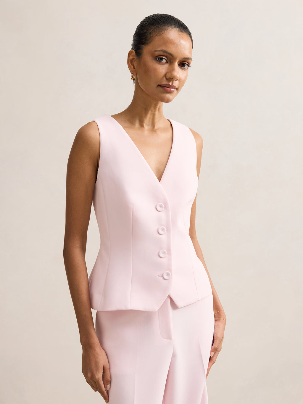 Veda Petite V Neck Waistcoat