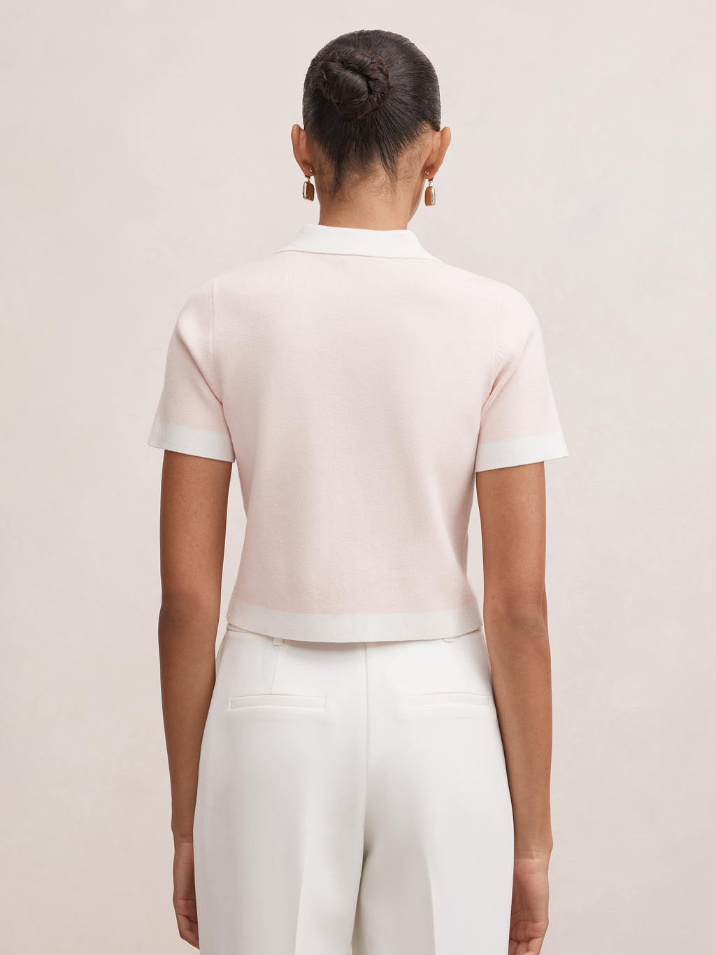 Farah Knitted Button Through Tee