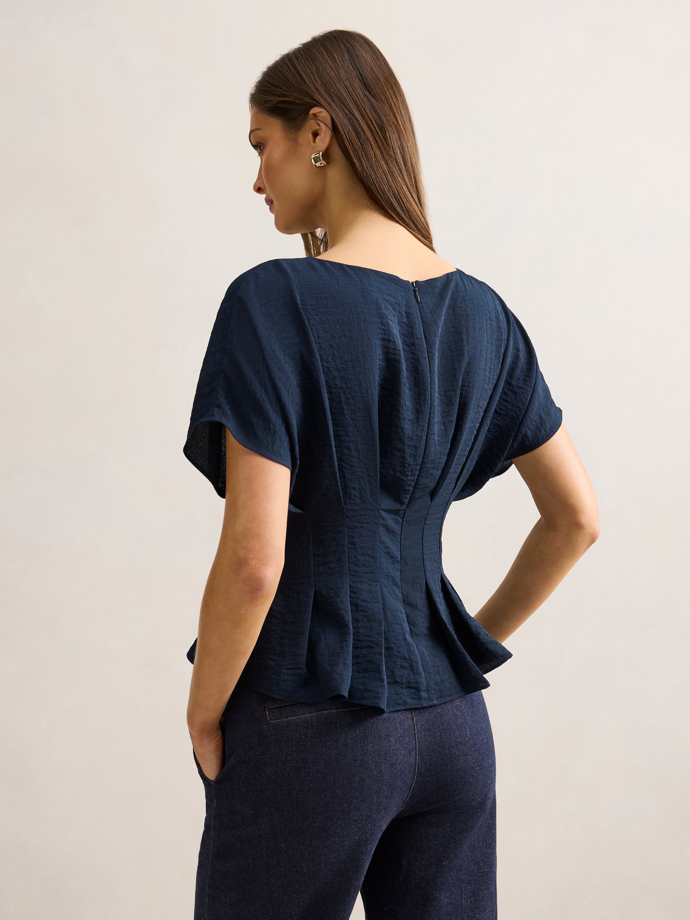 Wren Pleat Detail Top