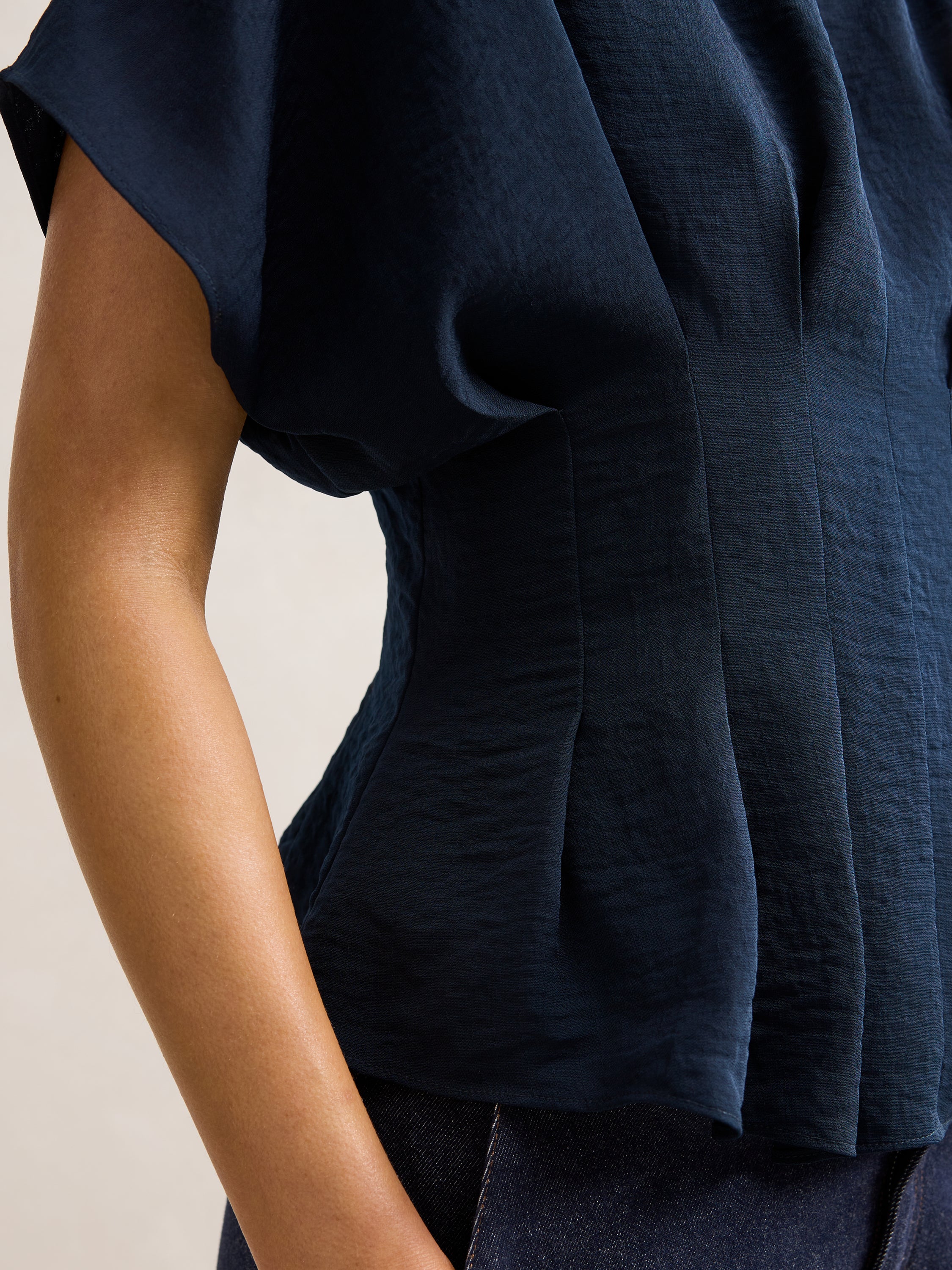 Wren Pleat Detail Top