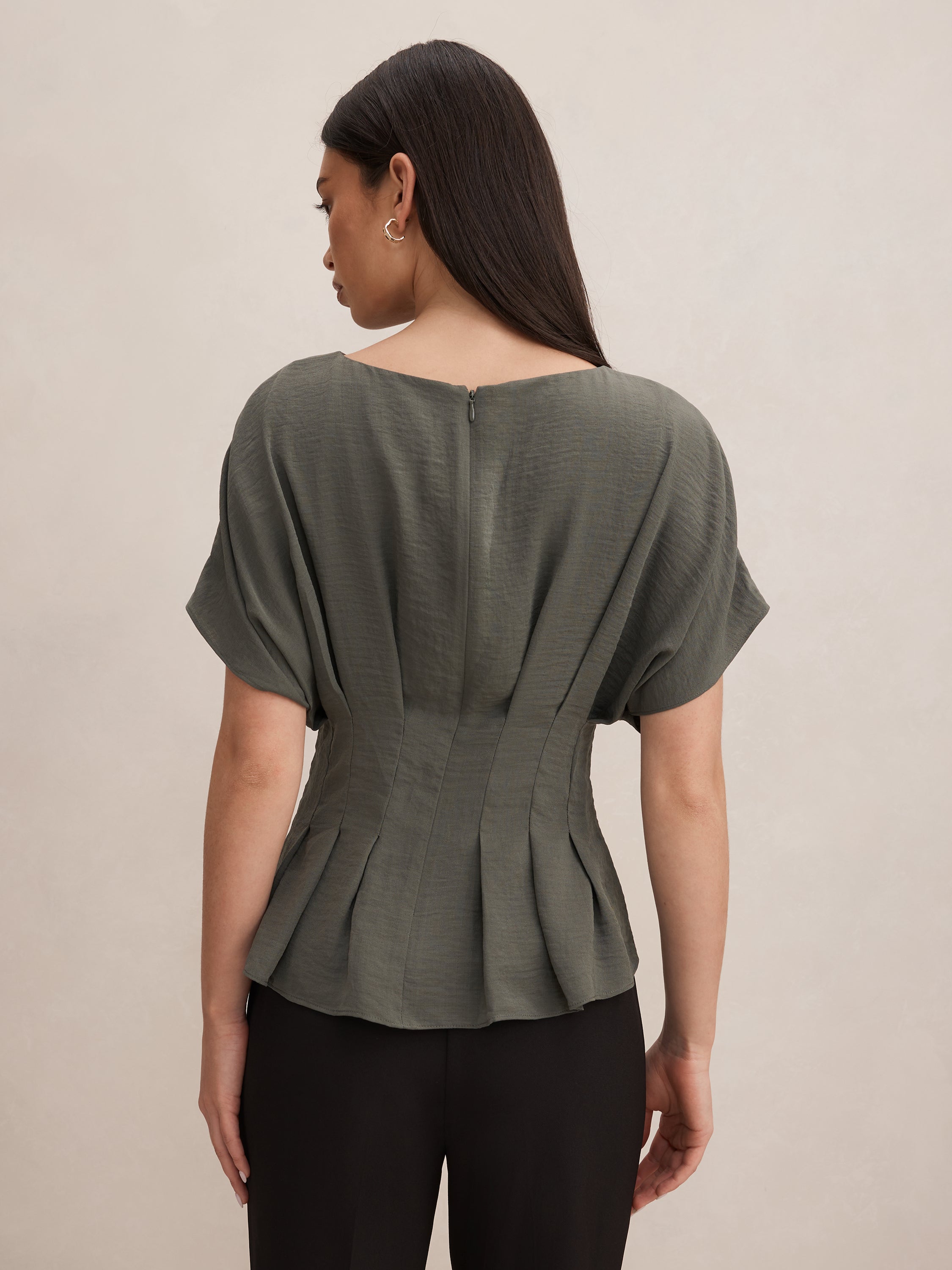 Wren Pleat Detail Top
