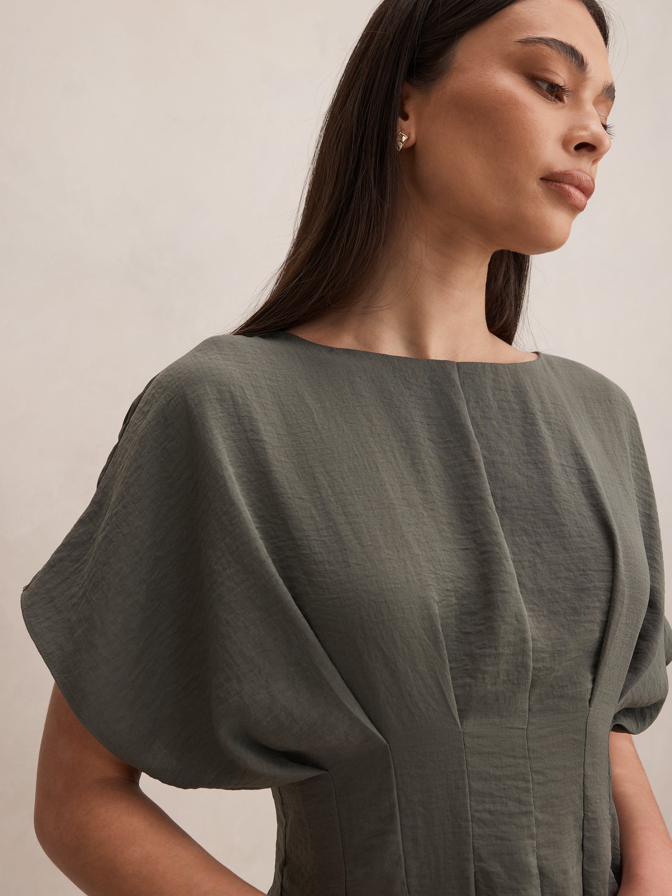 Wren Pleat Detail Top