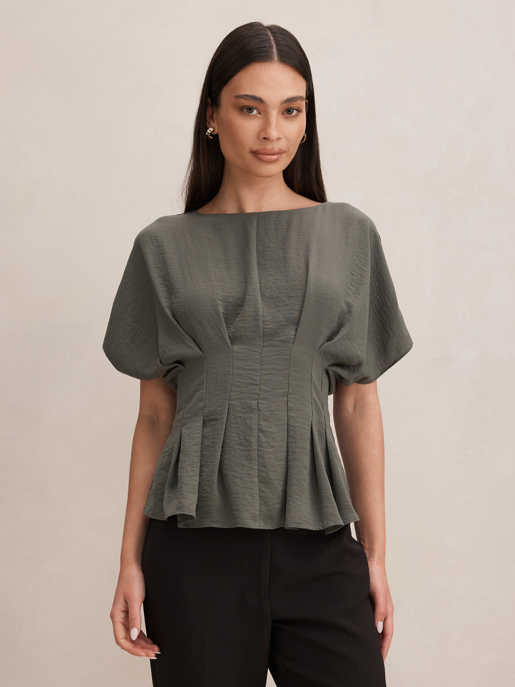 Wren Pleat Detail Top