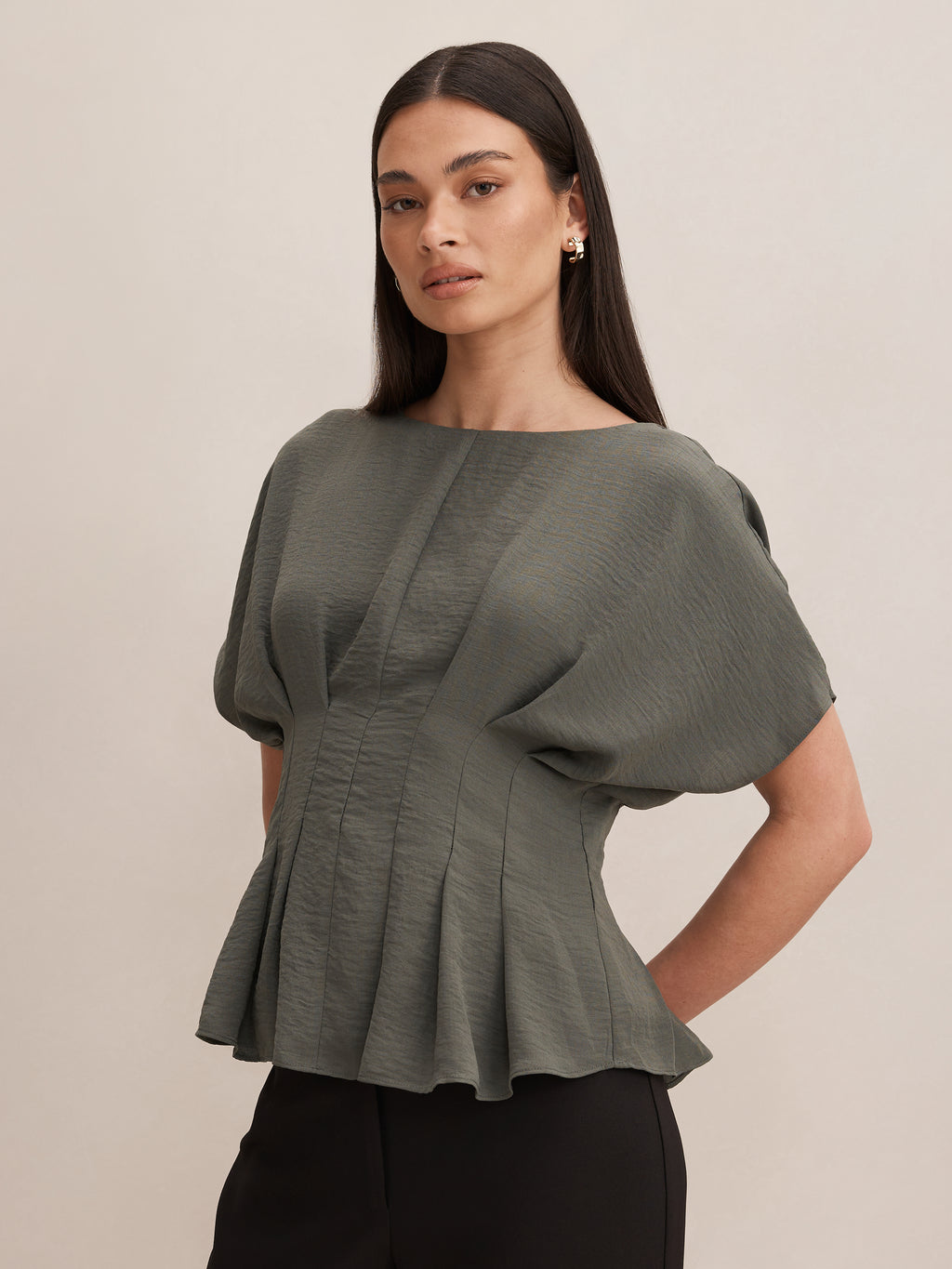Wren Pleat Detail Top