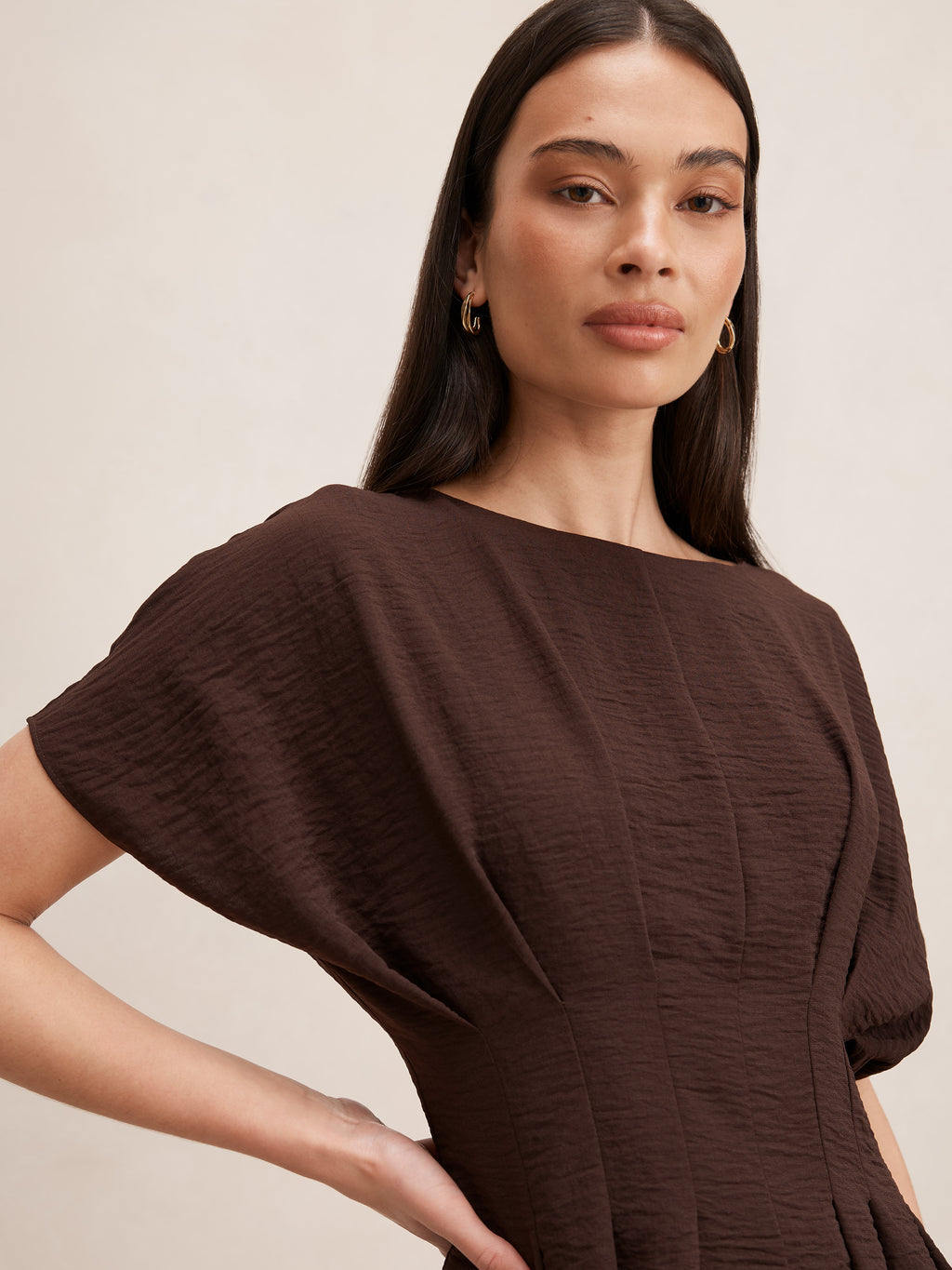 Wren Pleat Detail Top