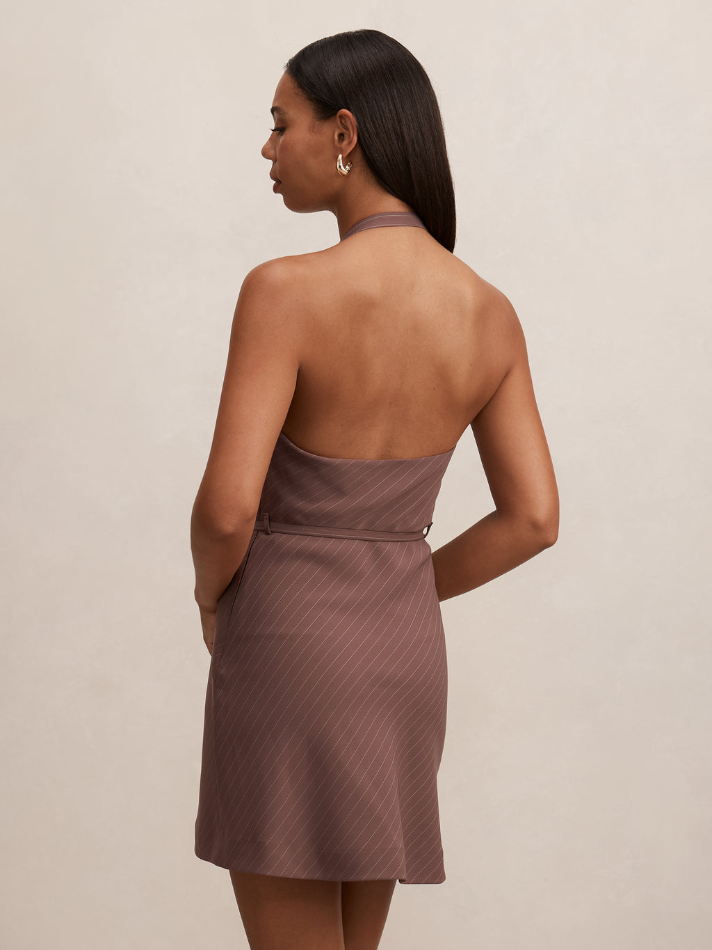 Brynlee Halter Belted Mini Dress