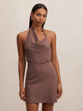 Brynlee Halter Belted Mini Dress