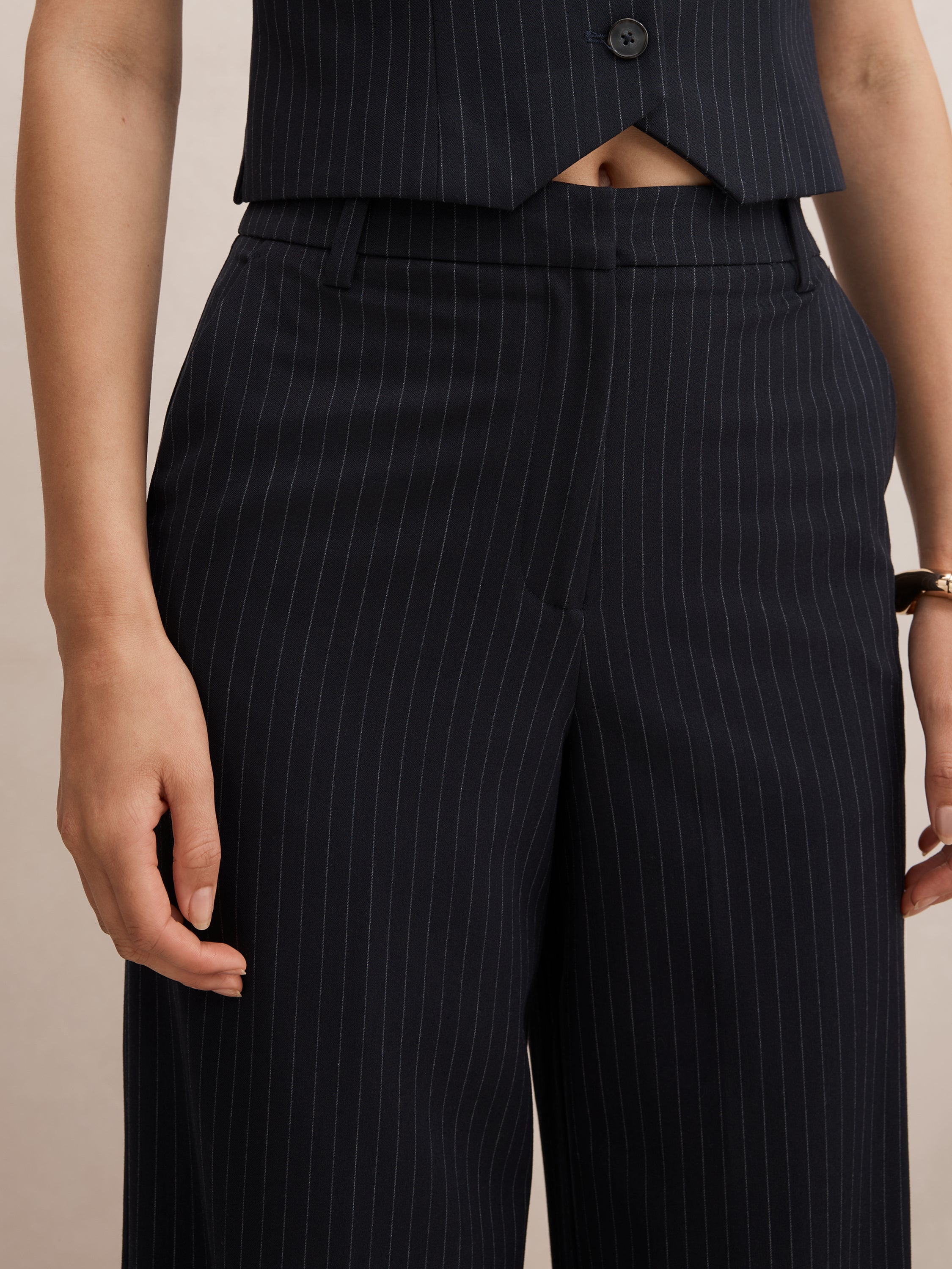 Paloma Pinstripe Wide Leg Pant