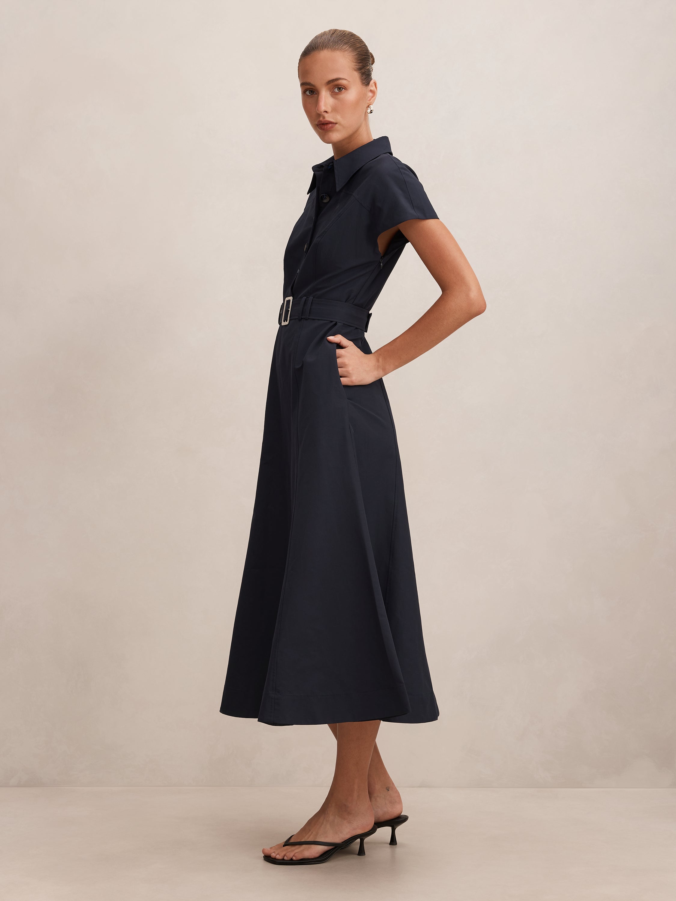 Maria Poplin Shirt Midi Dress