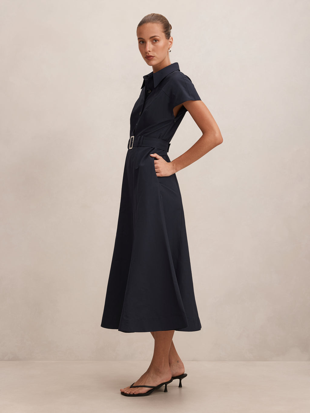 Maria Poplin Shirt Midi Dress