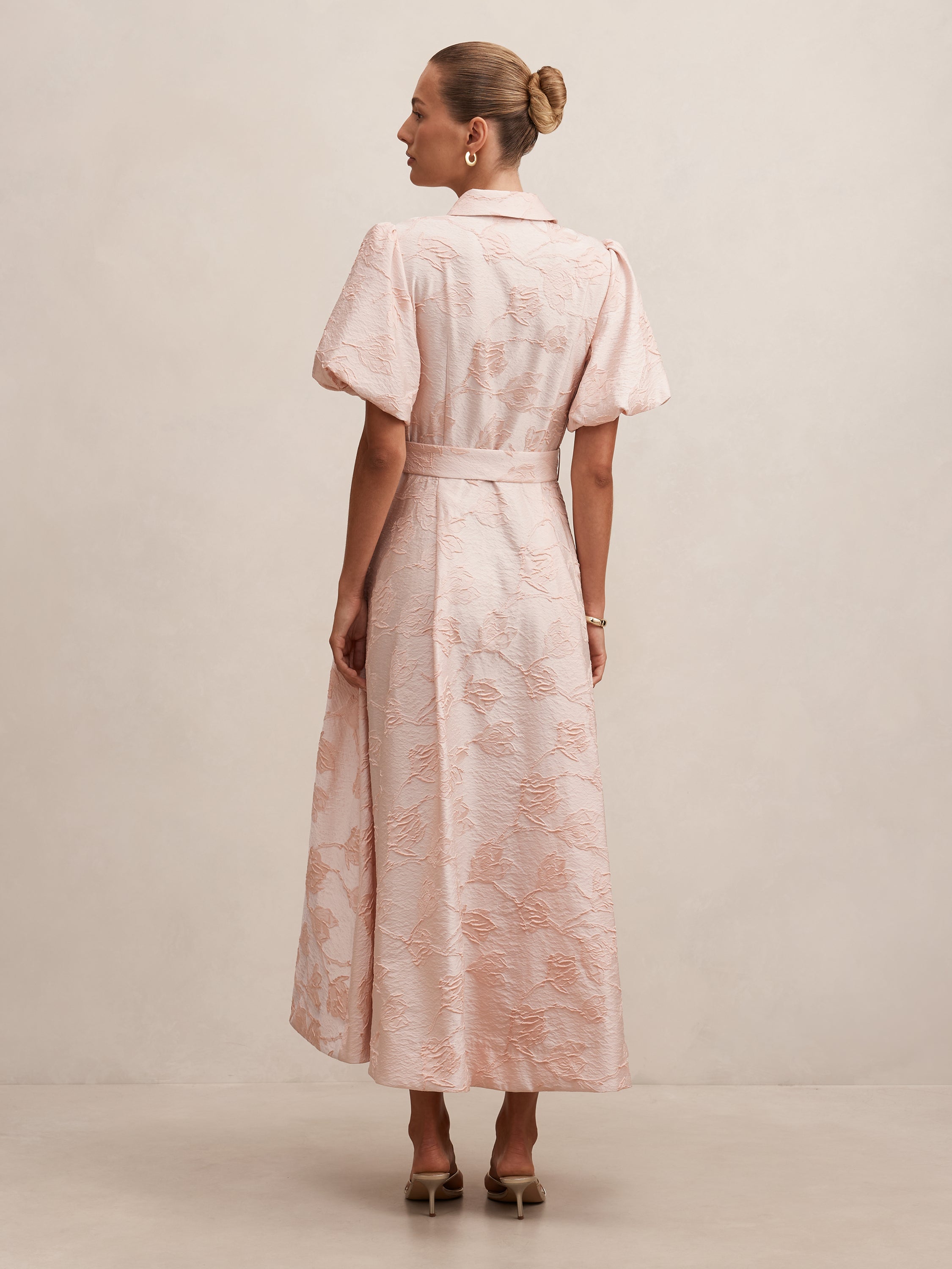 Jill Jacquard Shirt Maxi Dress