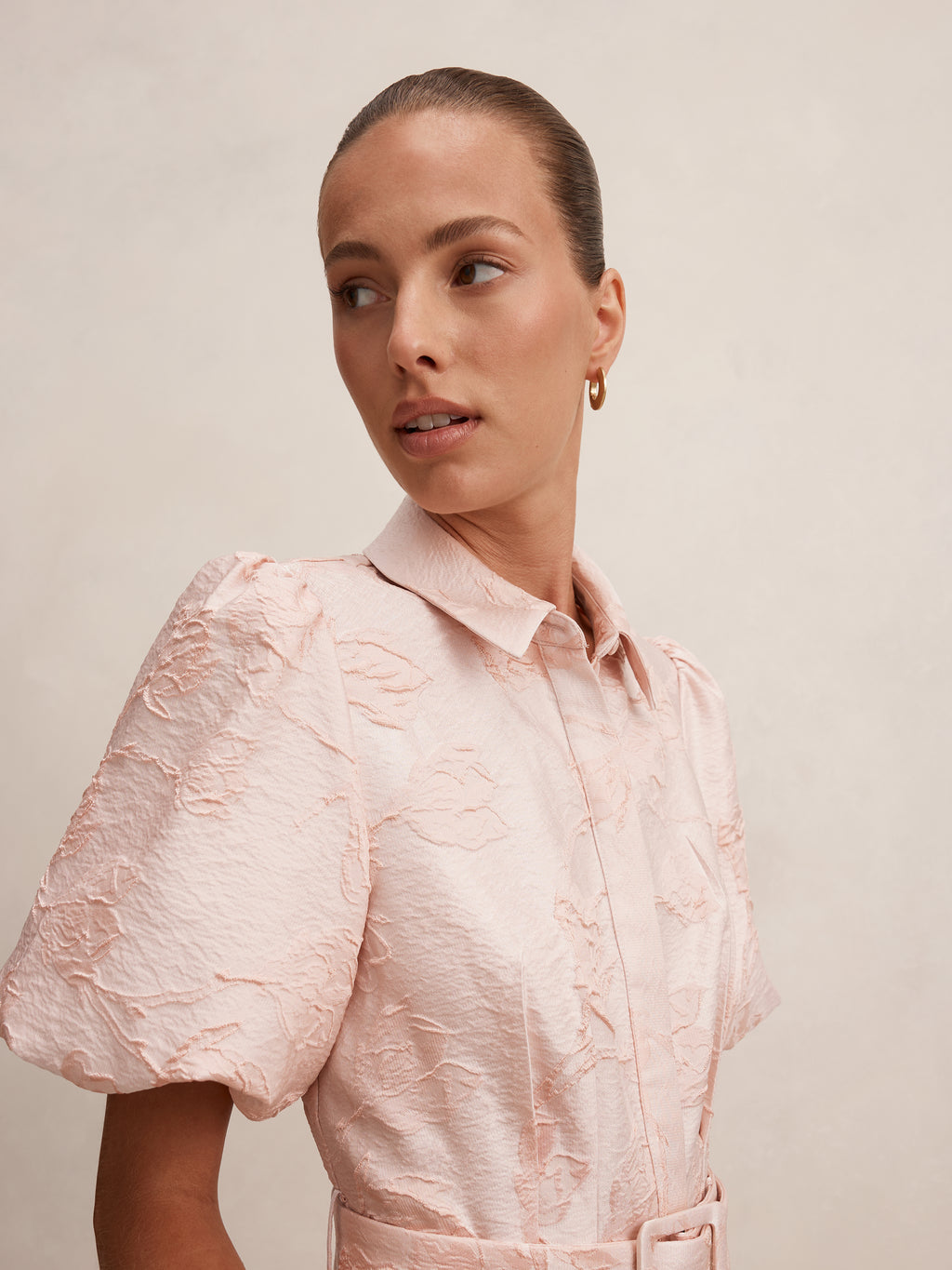 Jill Jacquard Shirt Maxi Dress