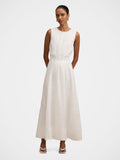 Rosie Petite Linen Tuck Midi Dress