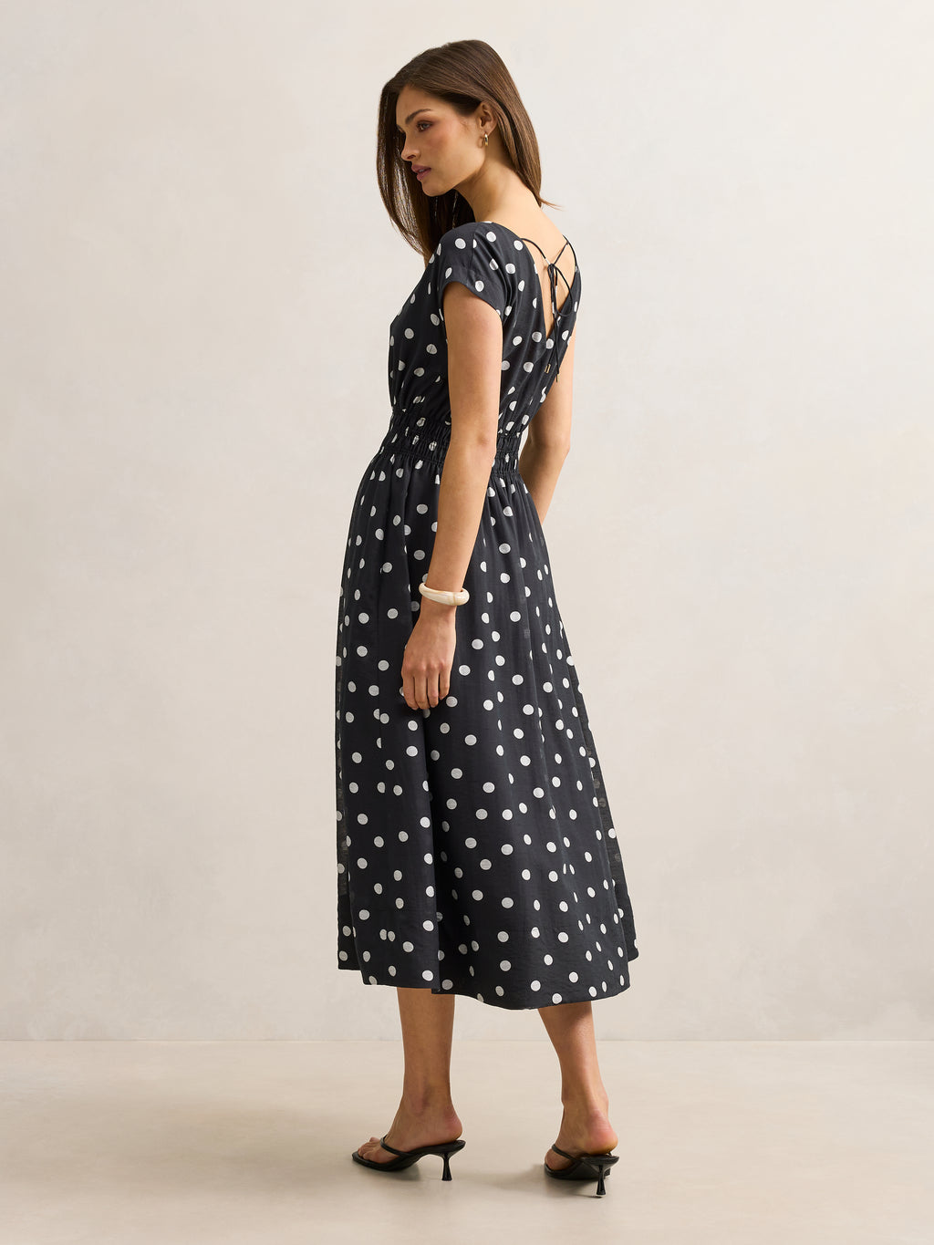 Callie Elastic Waist Midi Dress