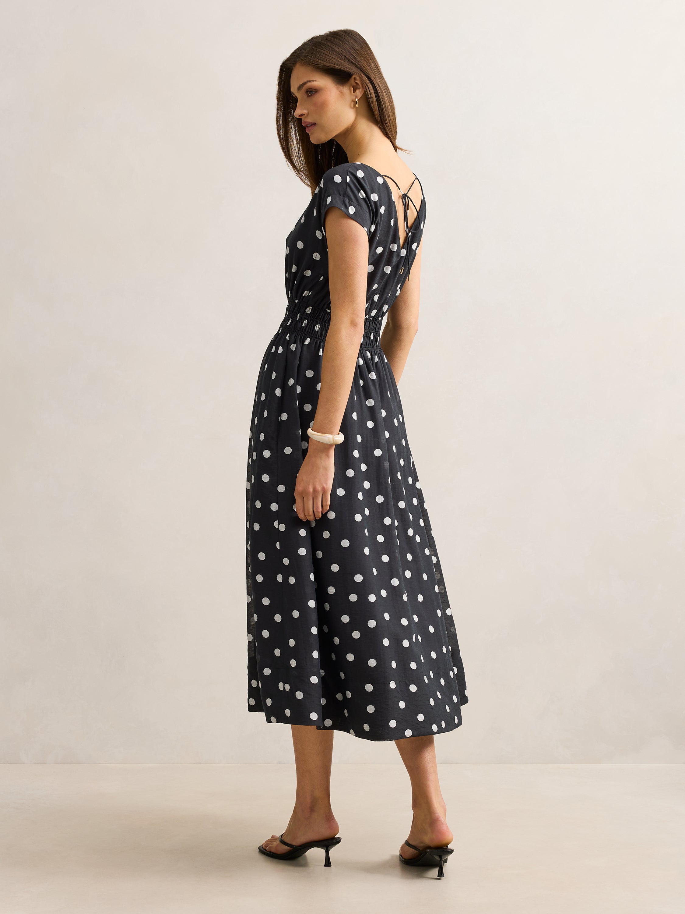 Callie Elastic Waist Midi Dress