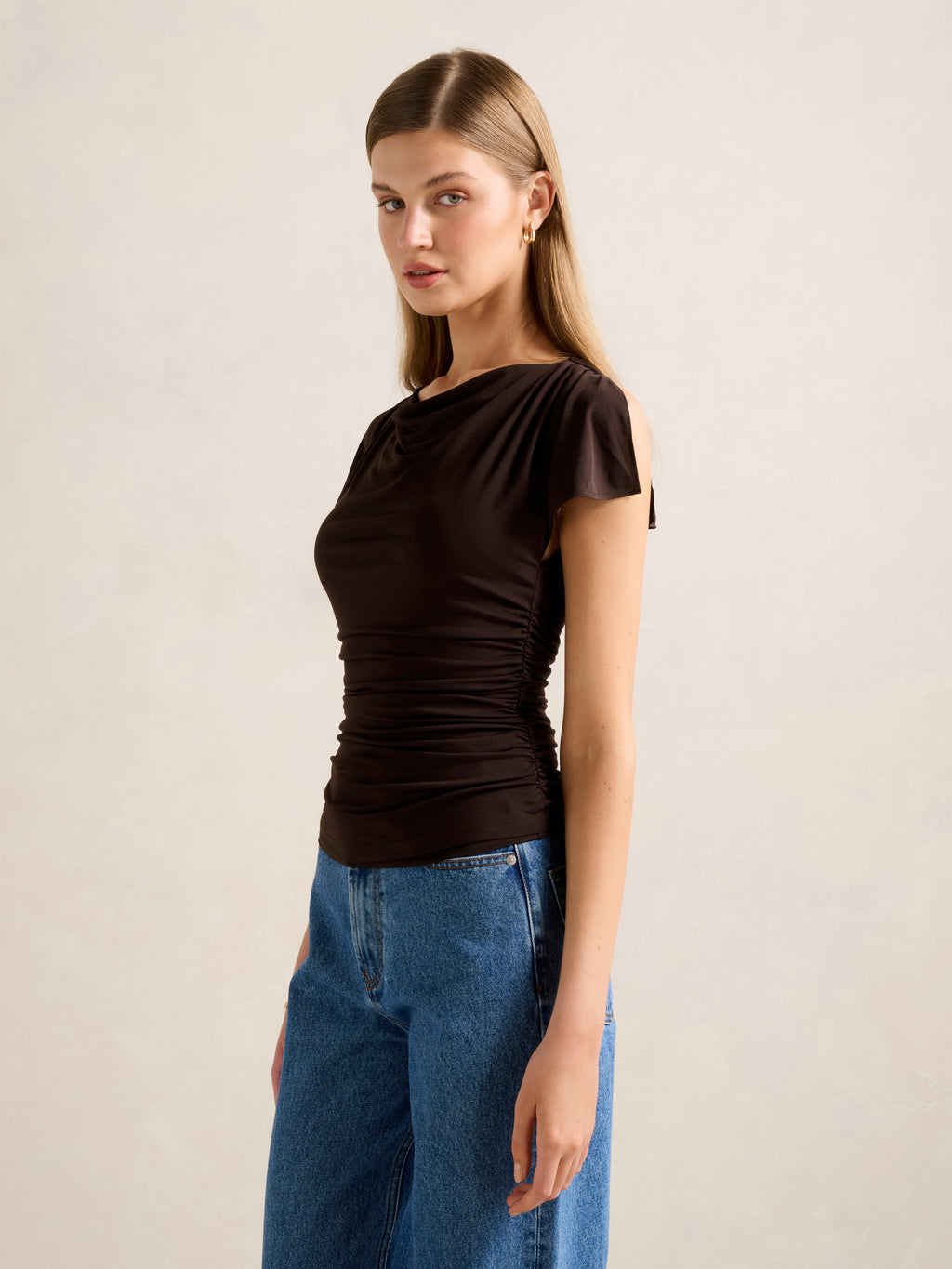 Stormi Spliced Shoulder Top