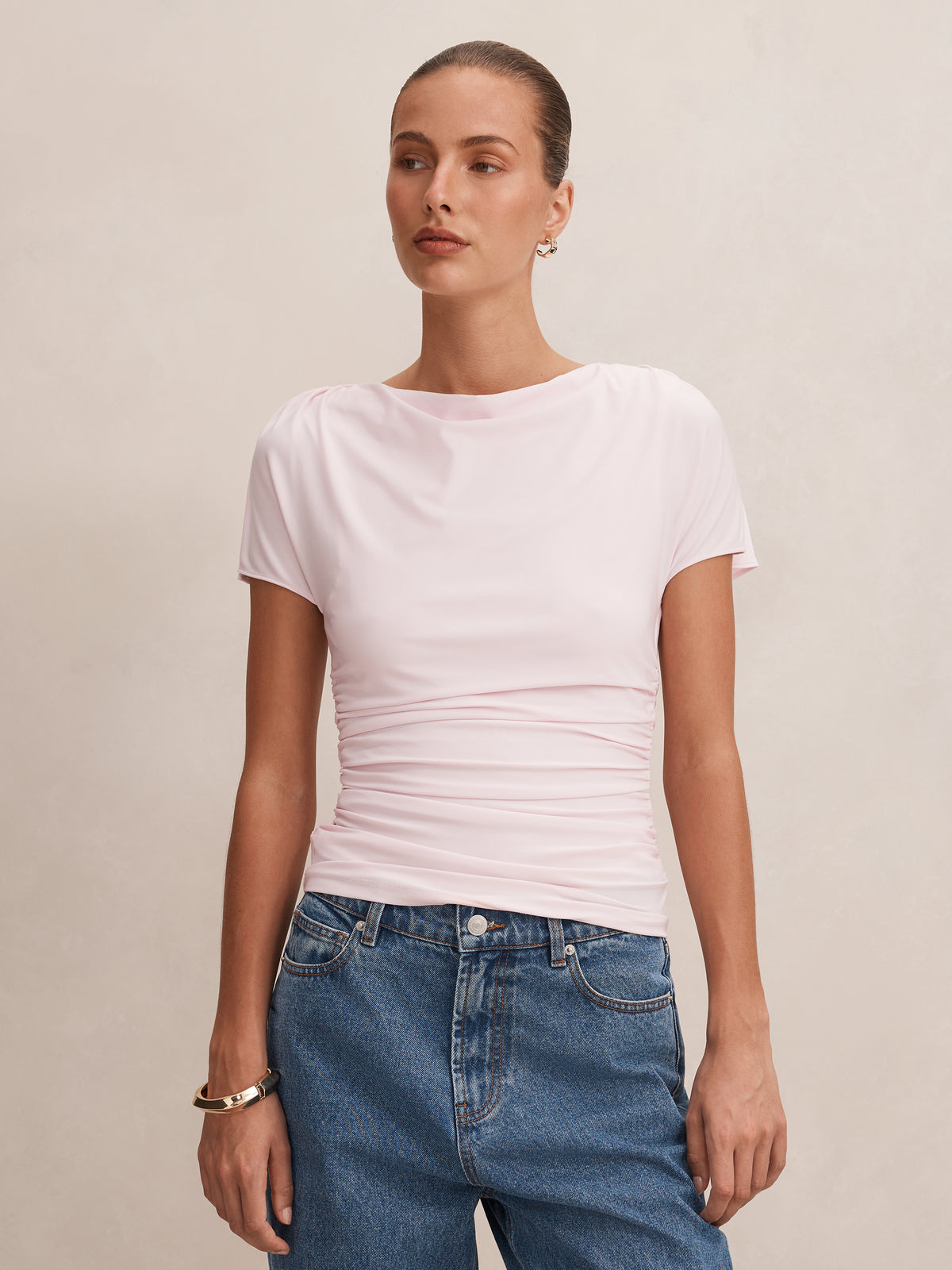Stormi Spliced Shoulder Top