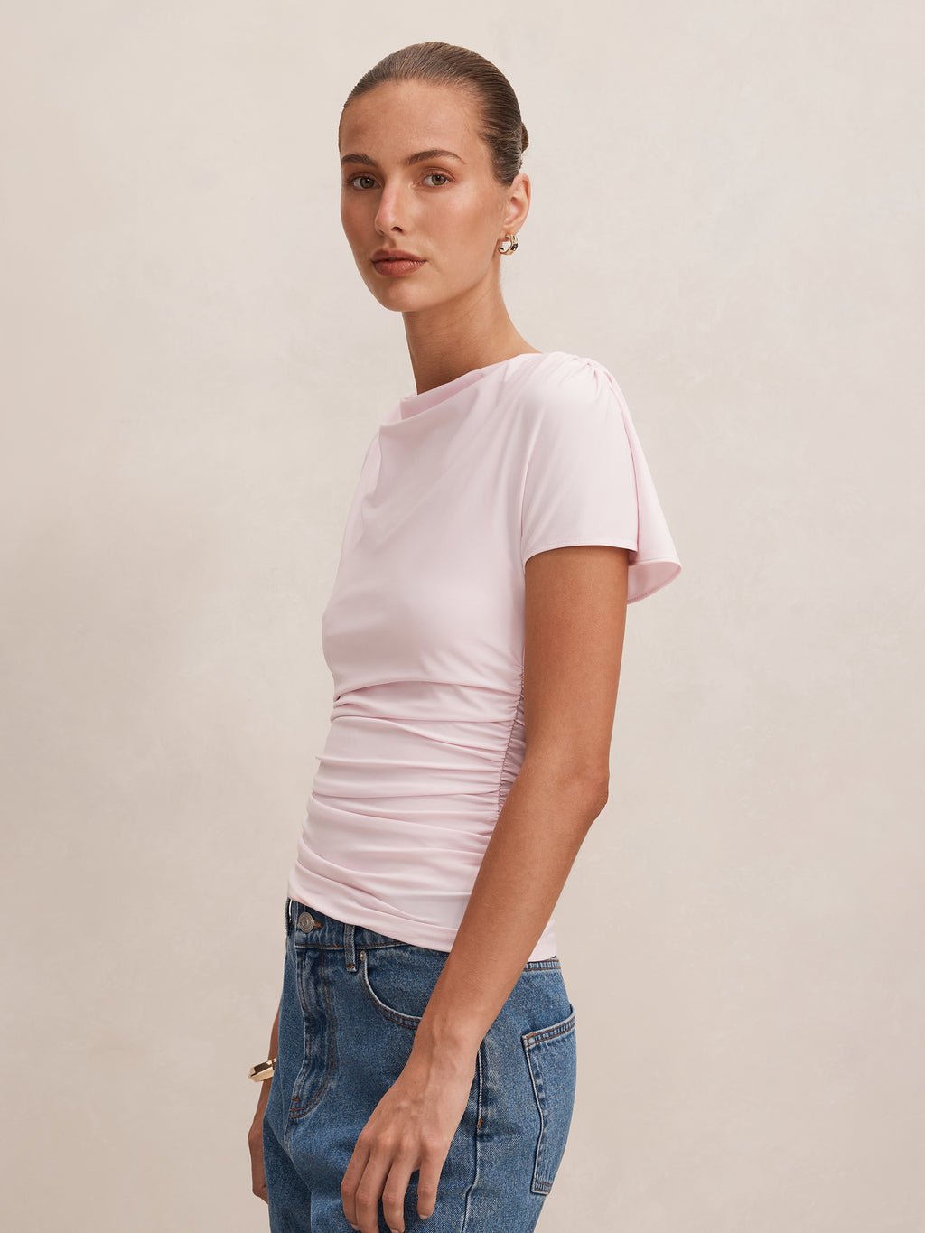 Stormi Spliced Shoulder Top