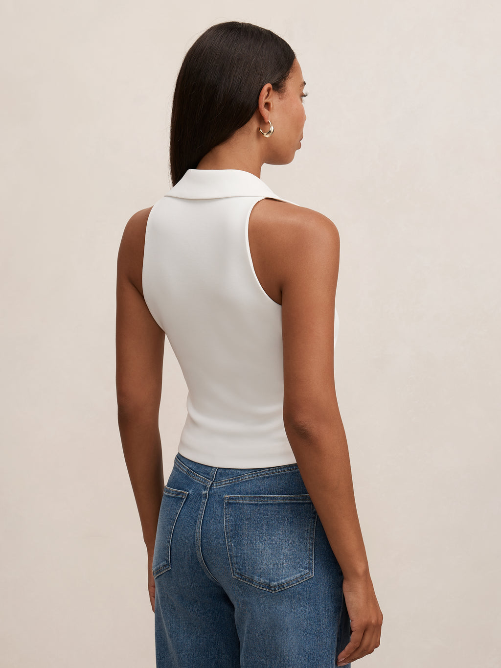 Tully Collared V Neck Top