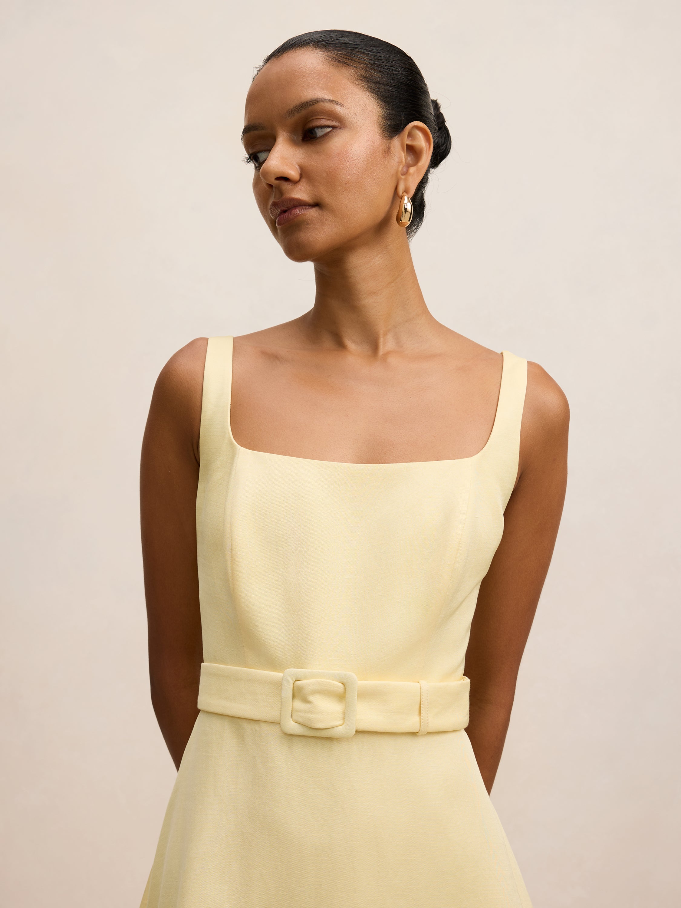 Hayden Petite Square Neck Midi Dress