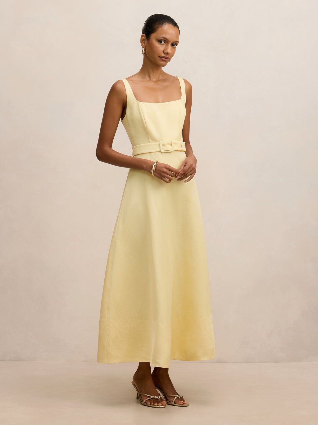 Hayden Petite Square Neck Midi Dress