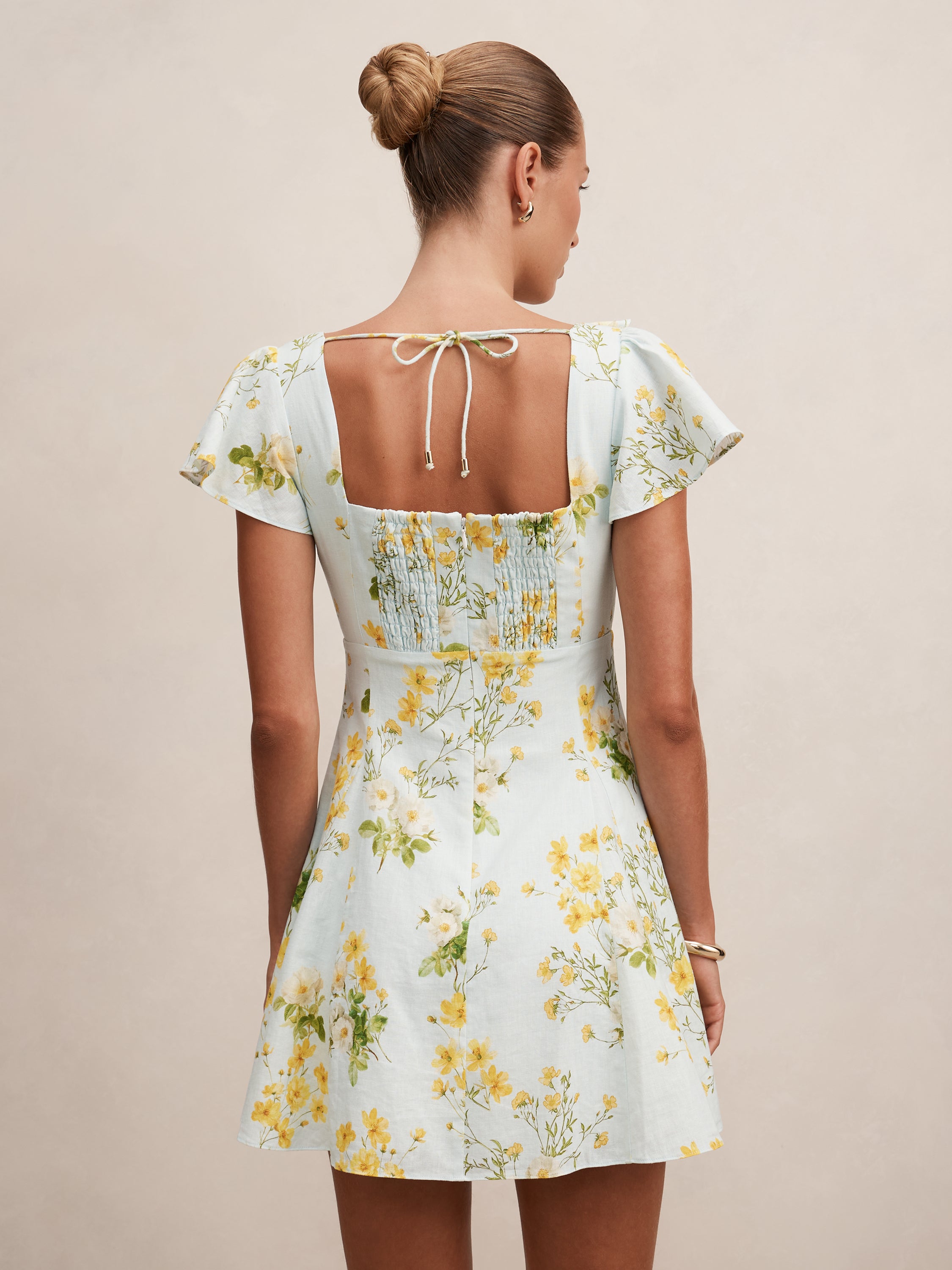 Buy Riley Ruffle Neck Mini Dress - Blue - Online | Forever New