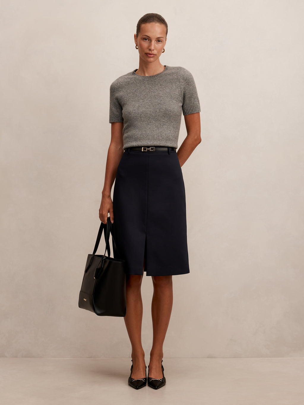 Lucy Belted Pencil Skirt