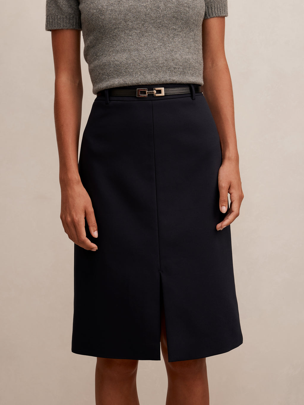 Lucy Belted Pencil Skirt