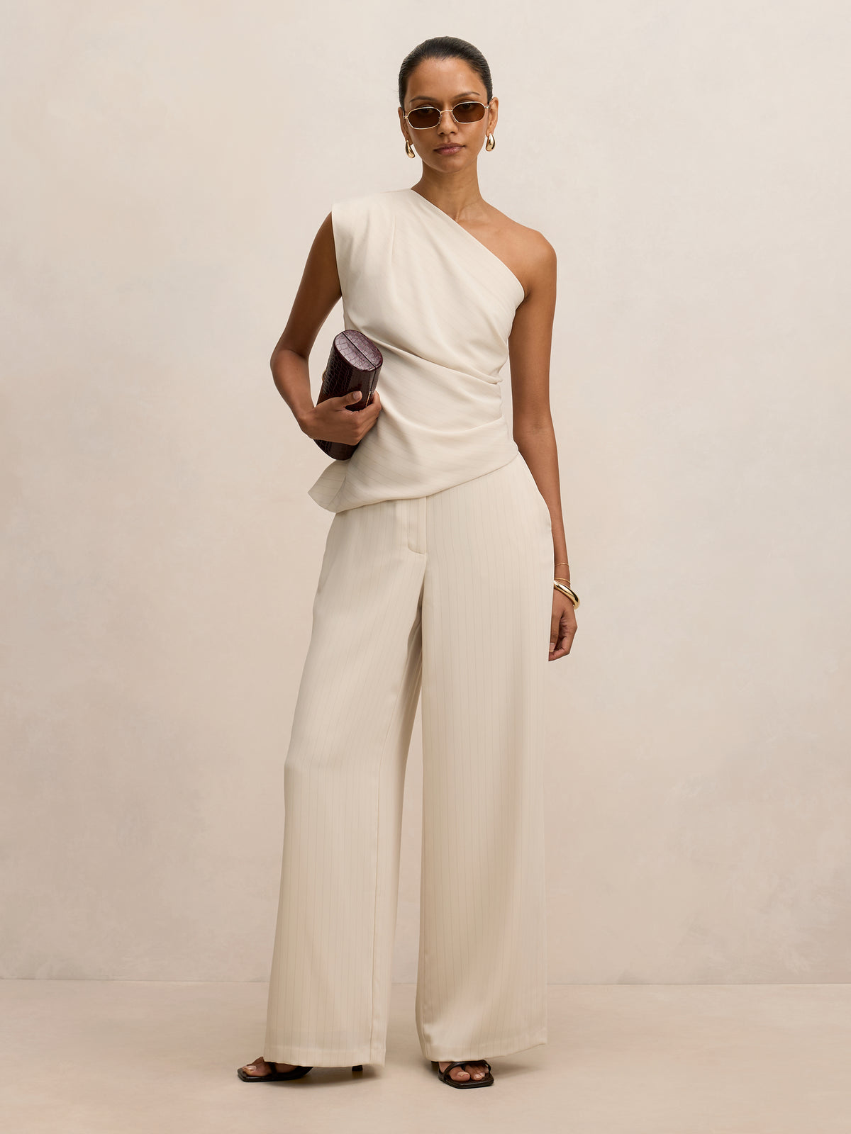 Willow Petite Asymmetrical Tuck Top