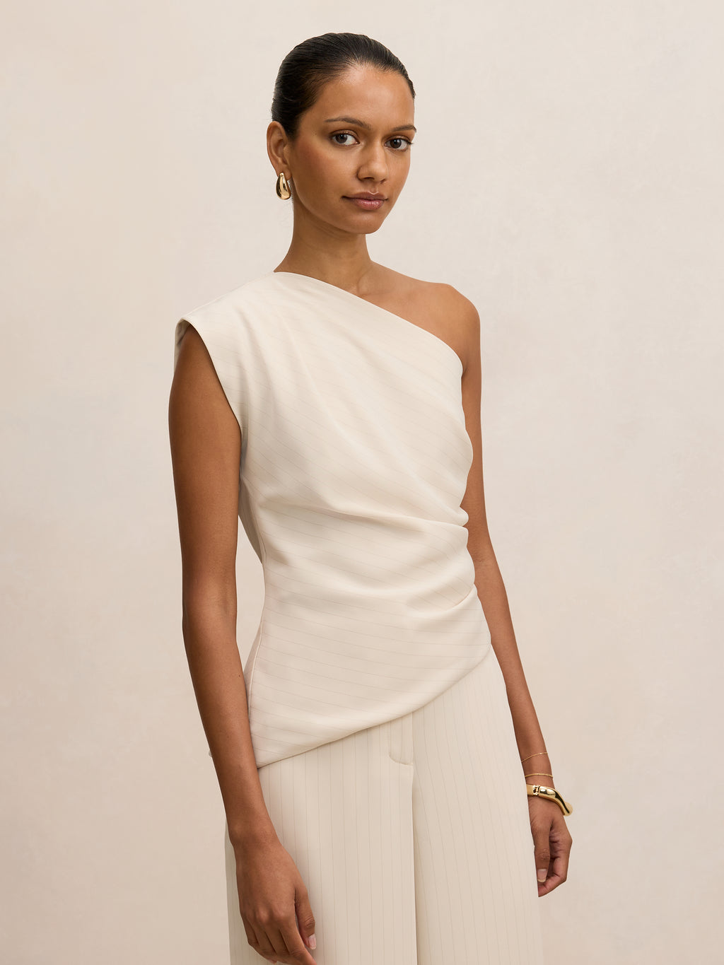 Willow Petite Asymmetrical Tuck Top
