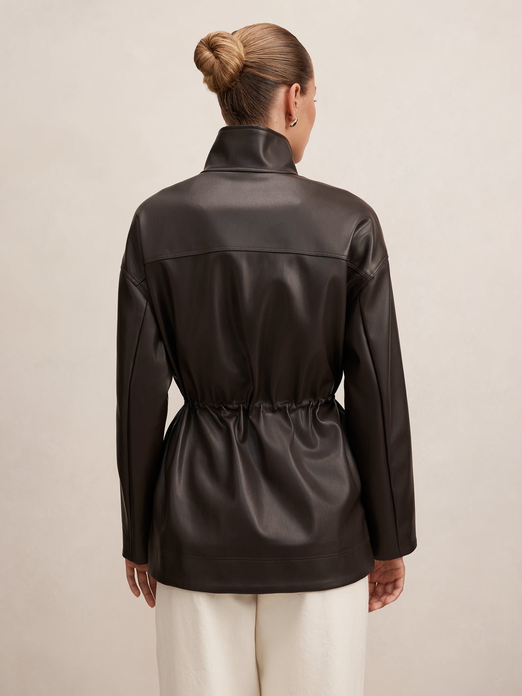 Cassidy Cinched Waist PU Shacket