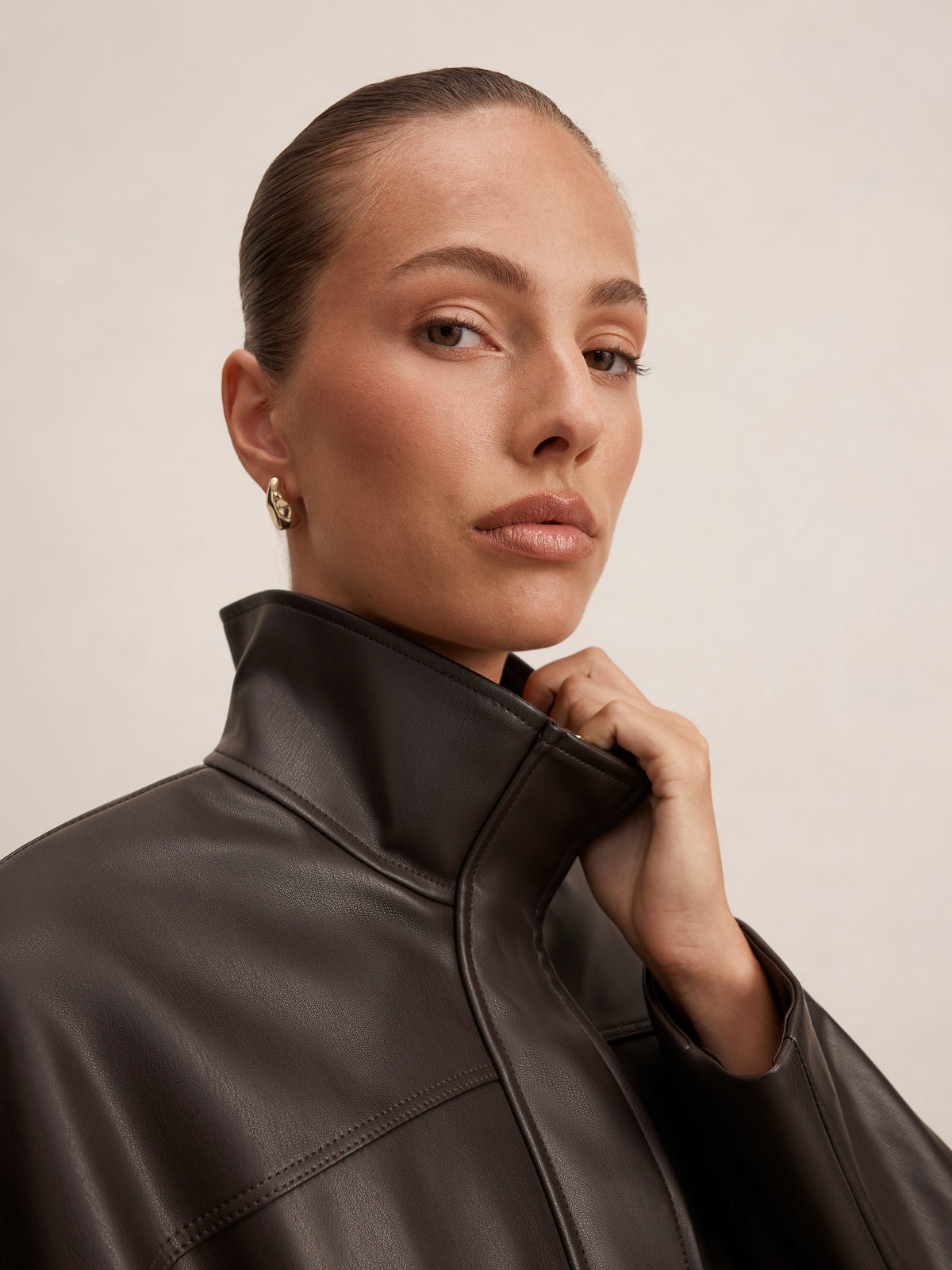Cassidy Cinched Waist PU Shacket