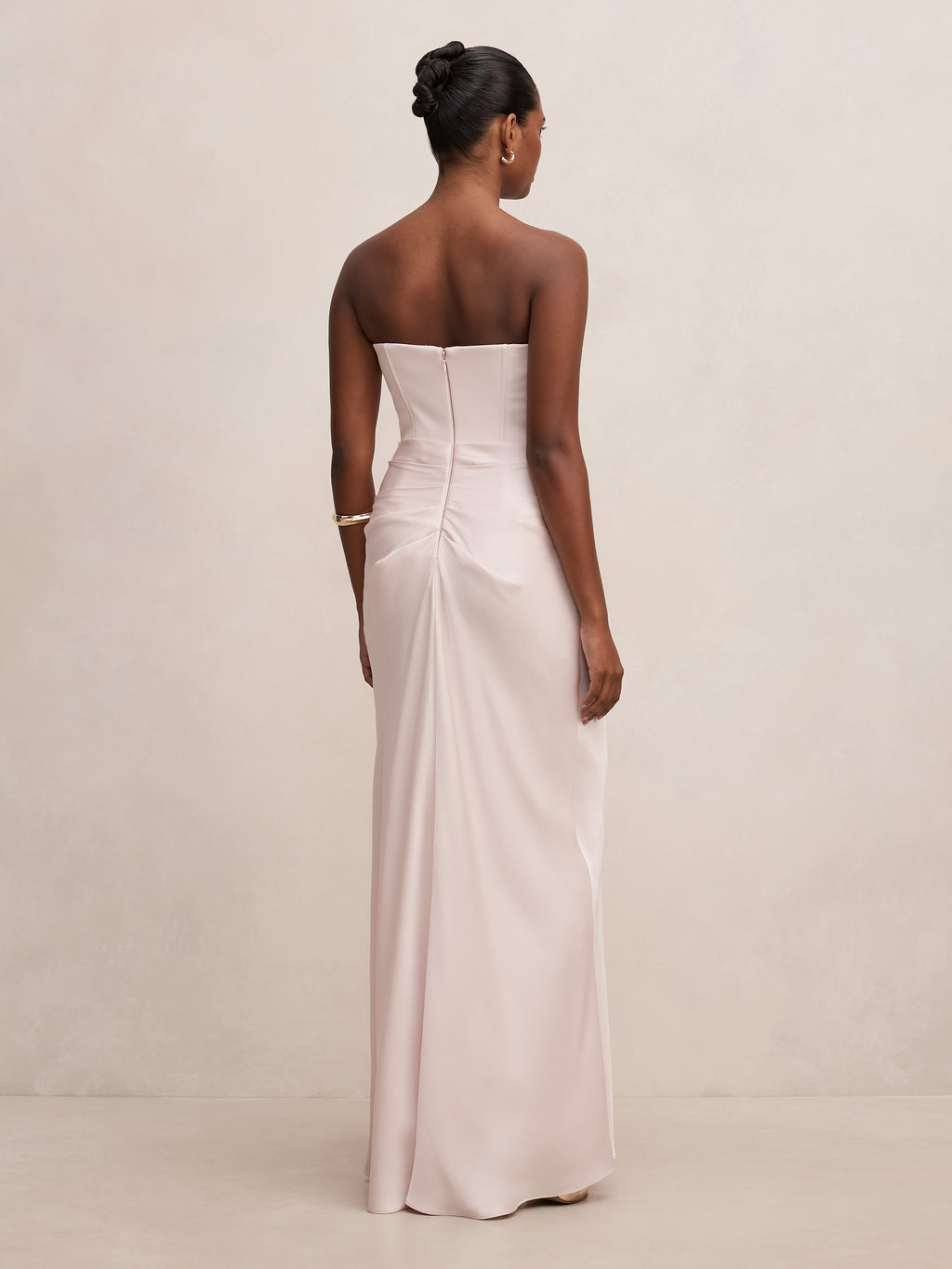 Isra Petite Drape Strapless Maxi Dress