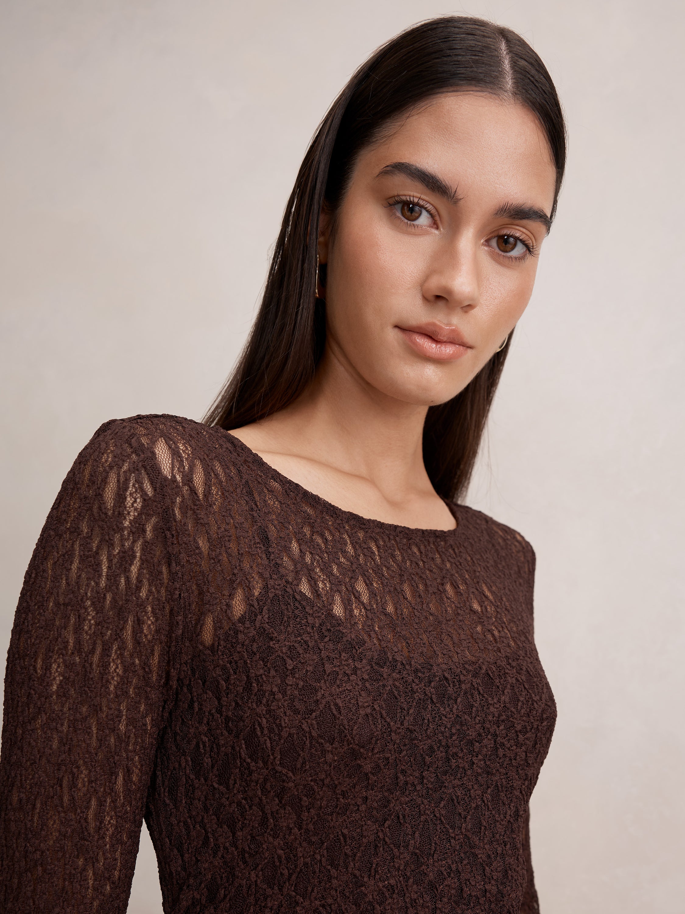 Alex Lace Long Sleeve Top