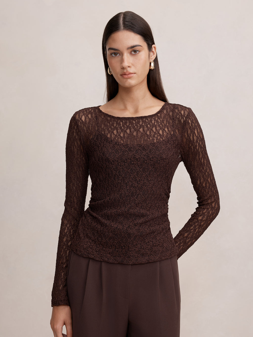 Alex Lace Long Sleeve Top