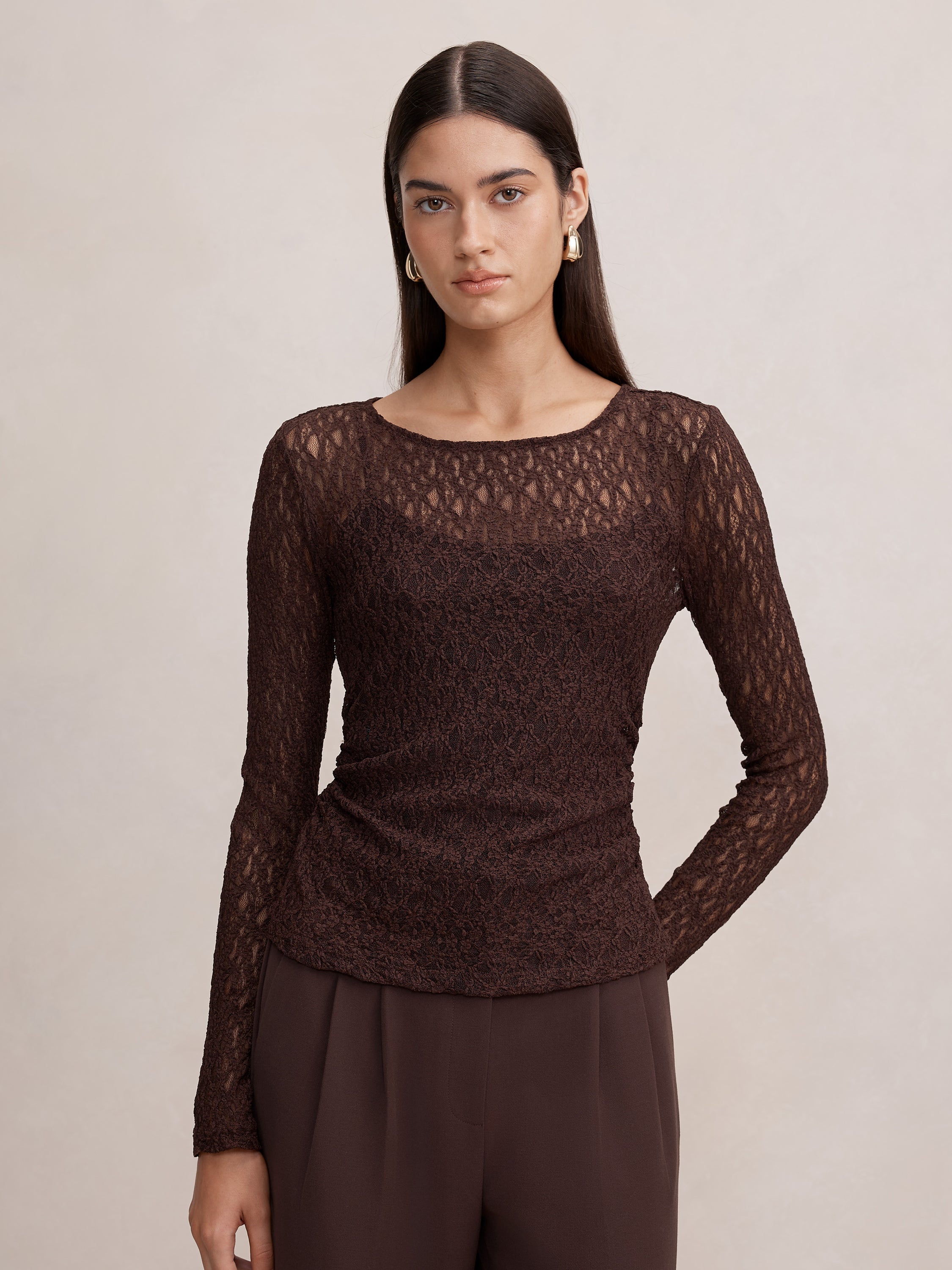 Alex Lace Long Sleeve Top