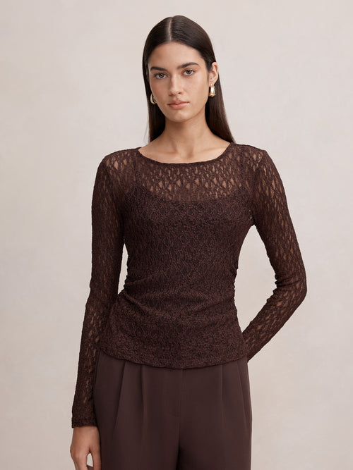 Alex Lace Long Sleeve Top