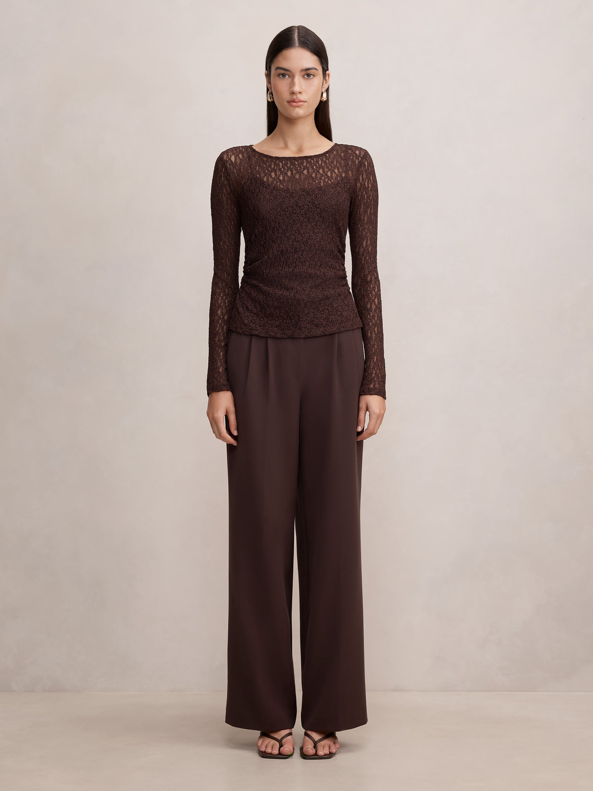 Alex Lace Long Sleeve Top