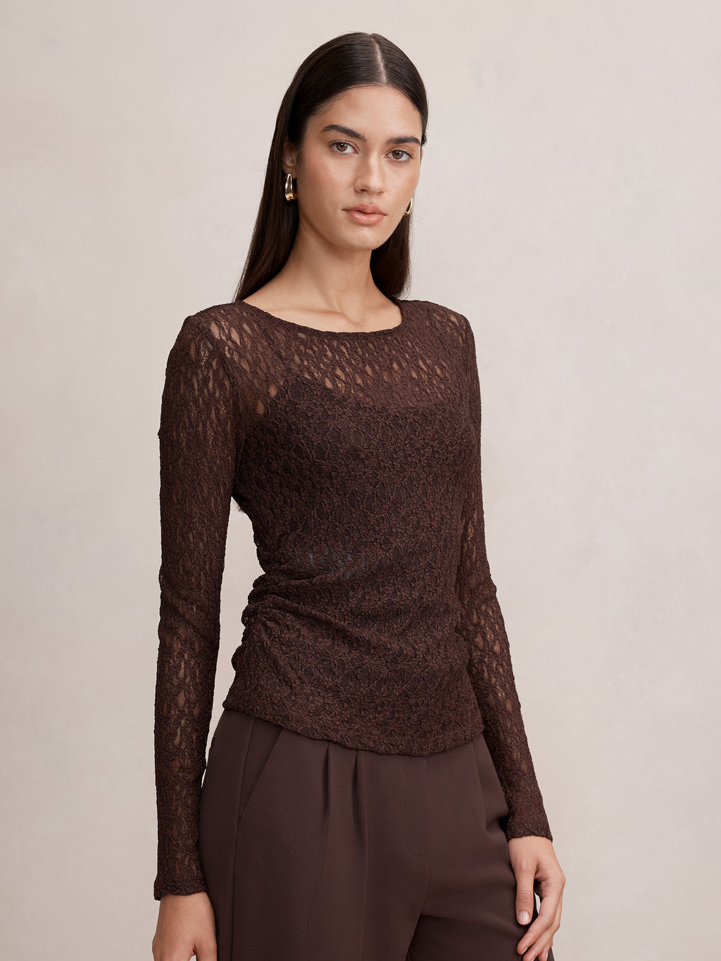 Alex Lace Long Sleeve Top