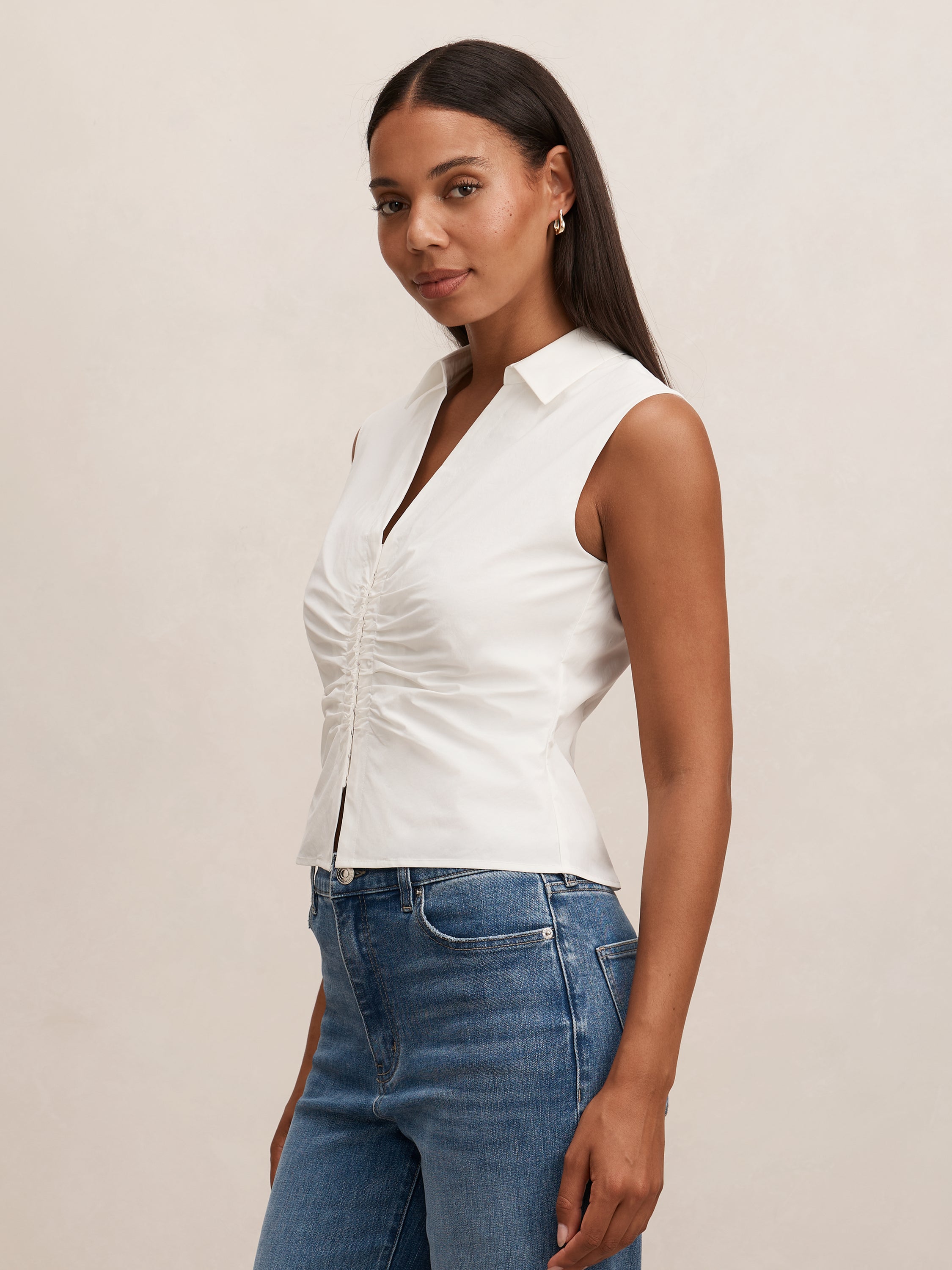 Stella Cotton Ruched Top