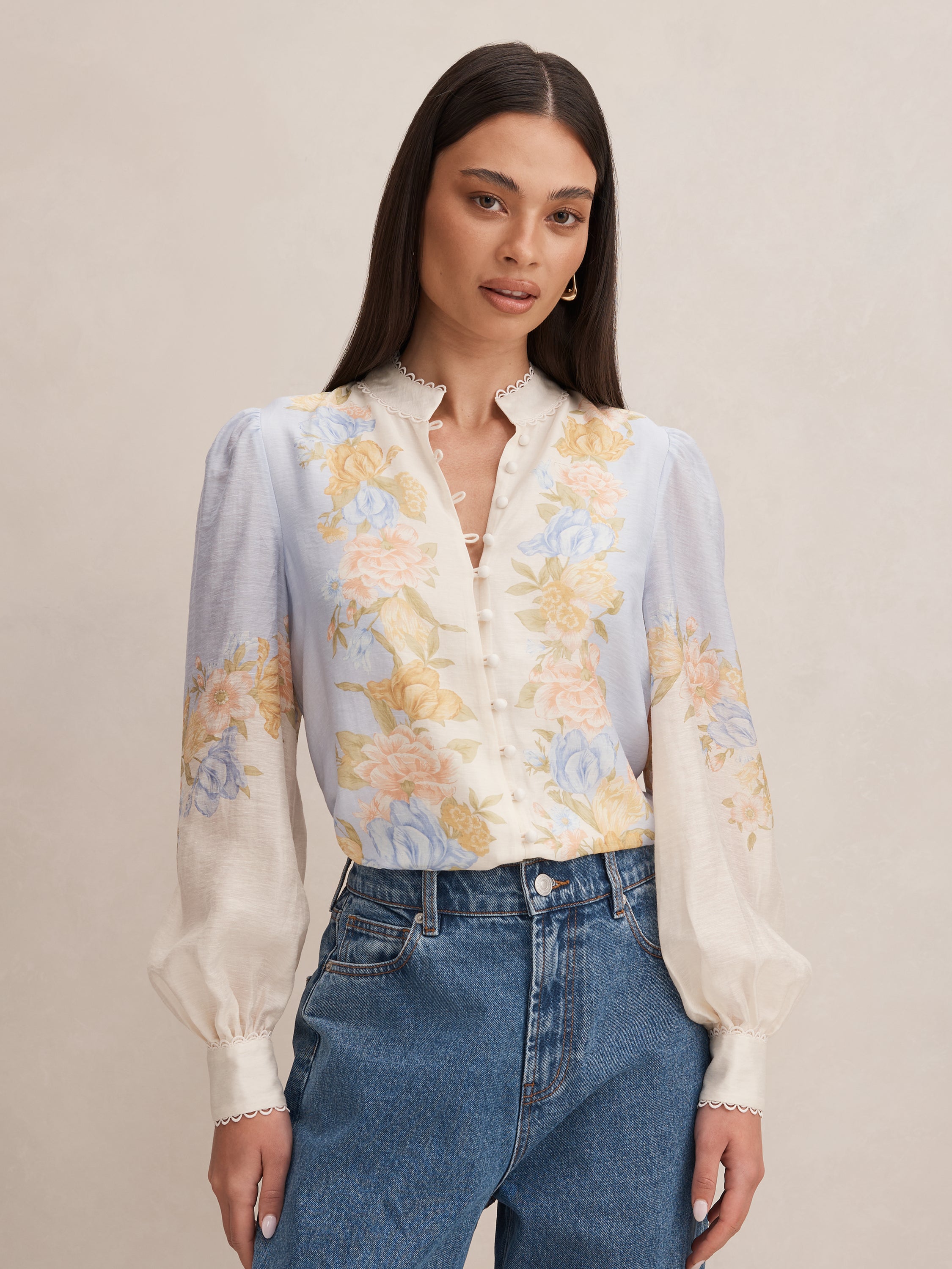 Emma Trimmed Blouse