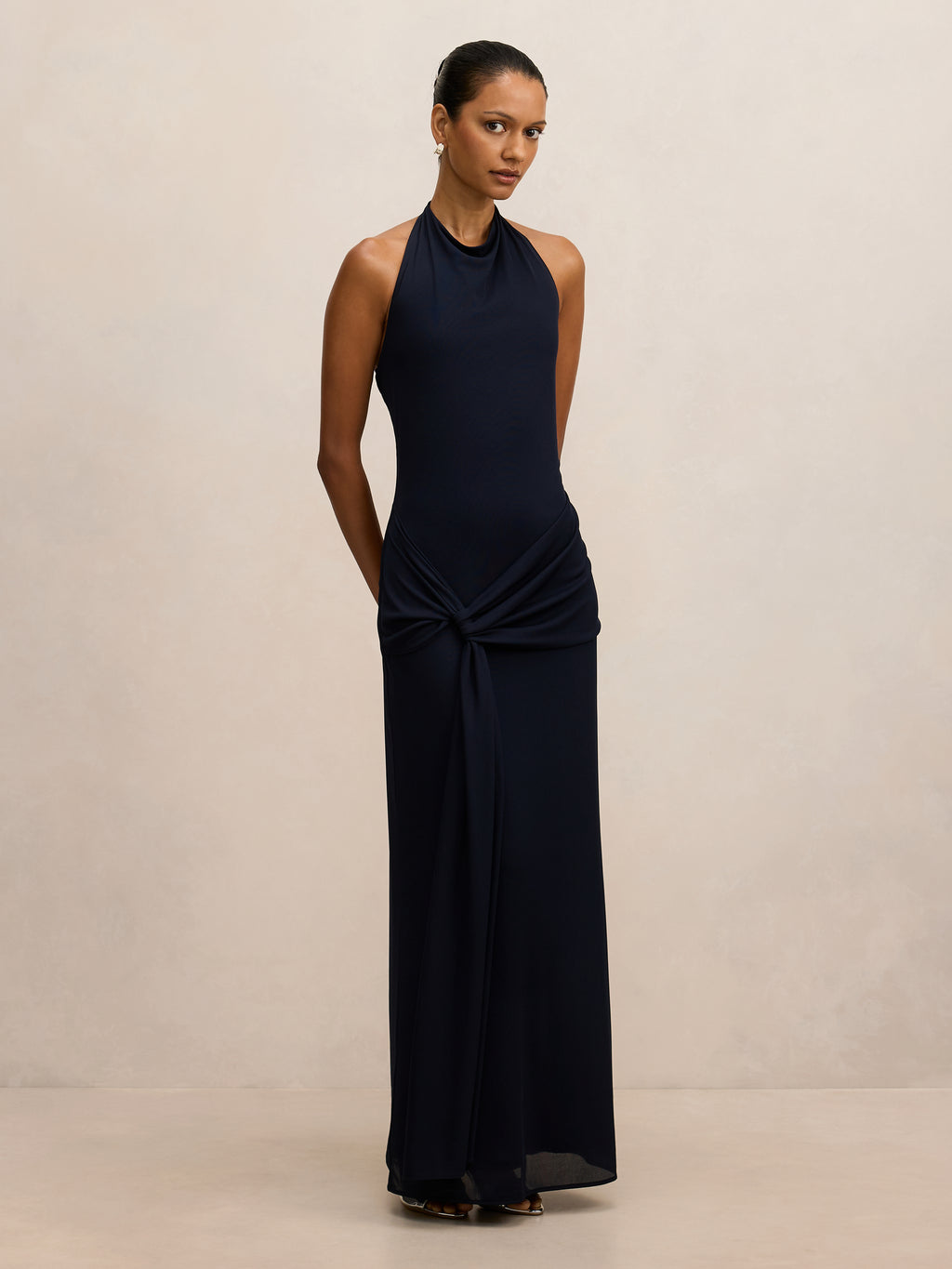 Abby Petite Halter Maxi Dress