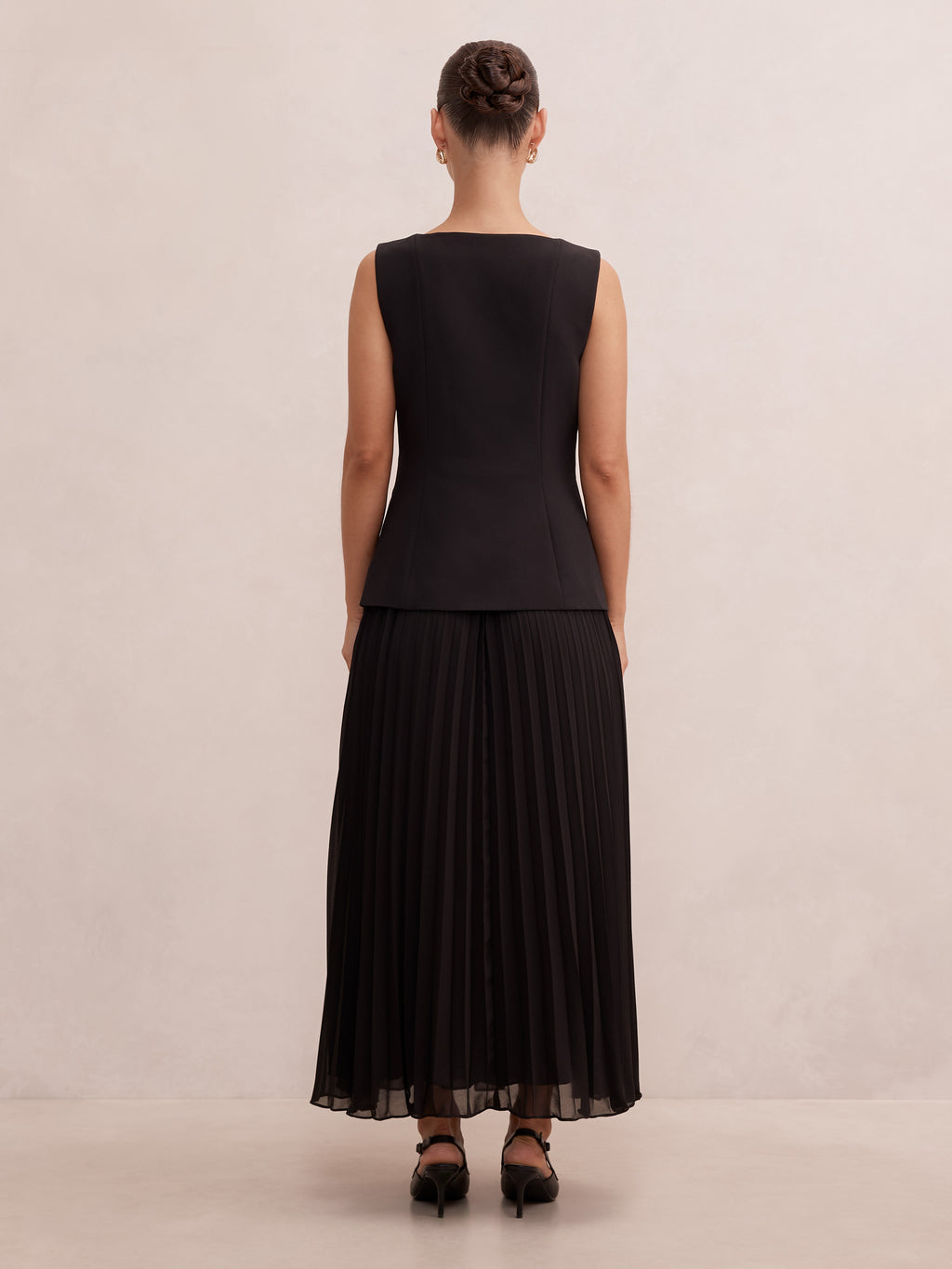 Halsey Petite Pleated Waistcoat Maxi