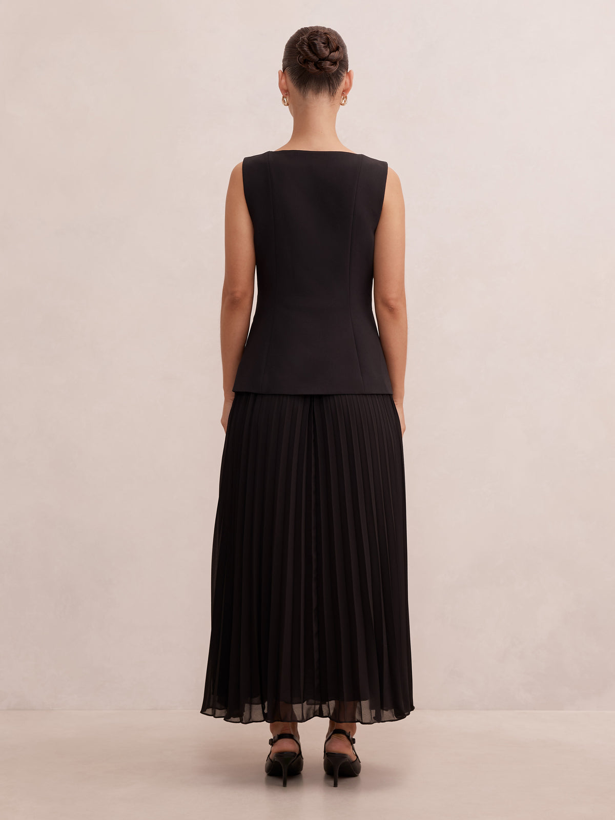 Halsey Petite Pleated Waistcoat Maxi