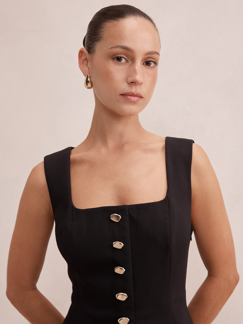 Halsey Petite Pleated Waistcoat Maxi
