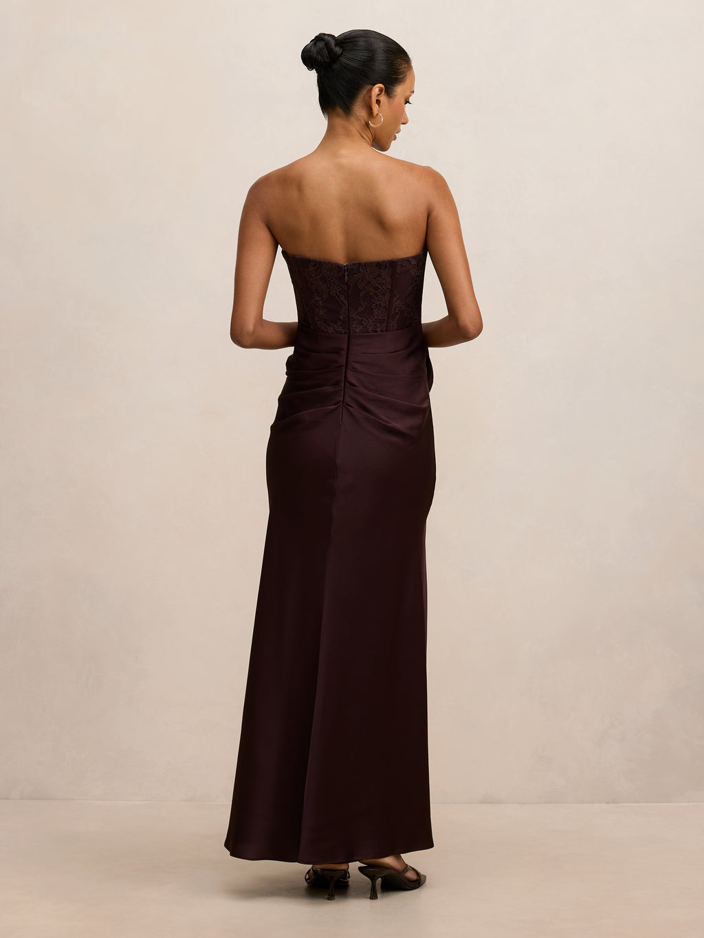 Ivy Petite Lace Corset Maxi Dress