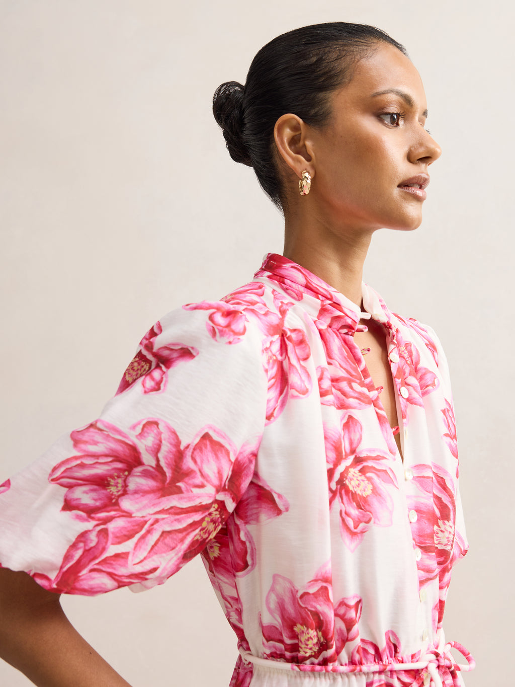 Macey Petite Printed Midi Dress