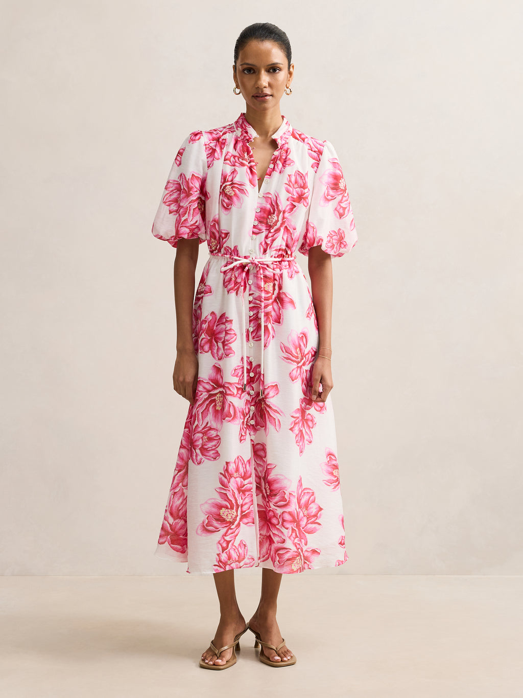 Macey Petite Printed Midi Dress