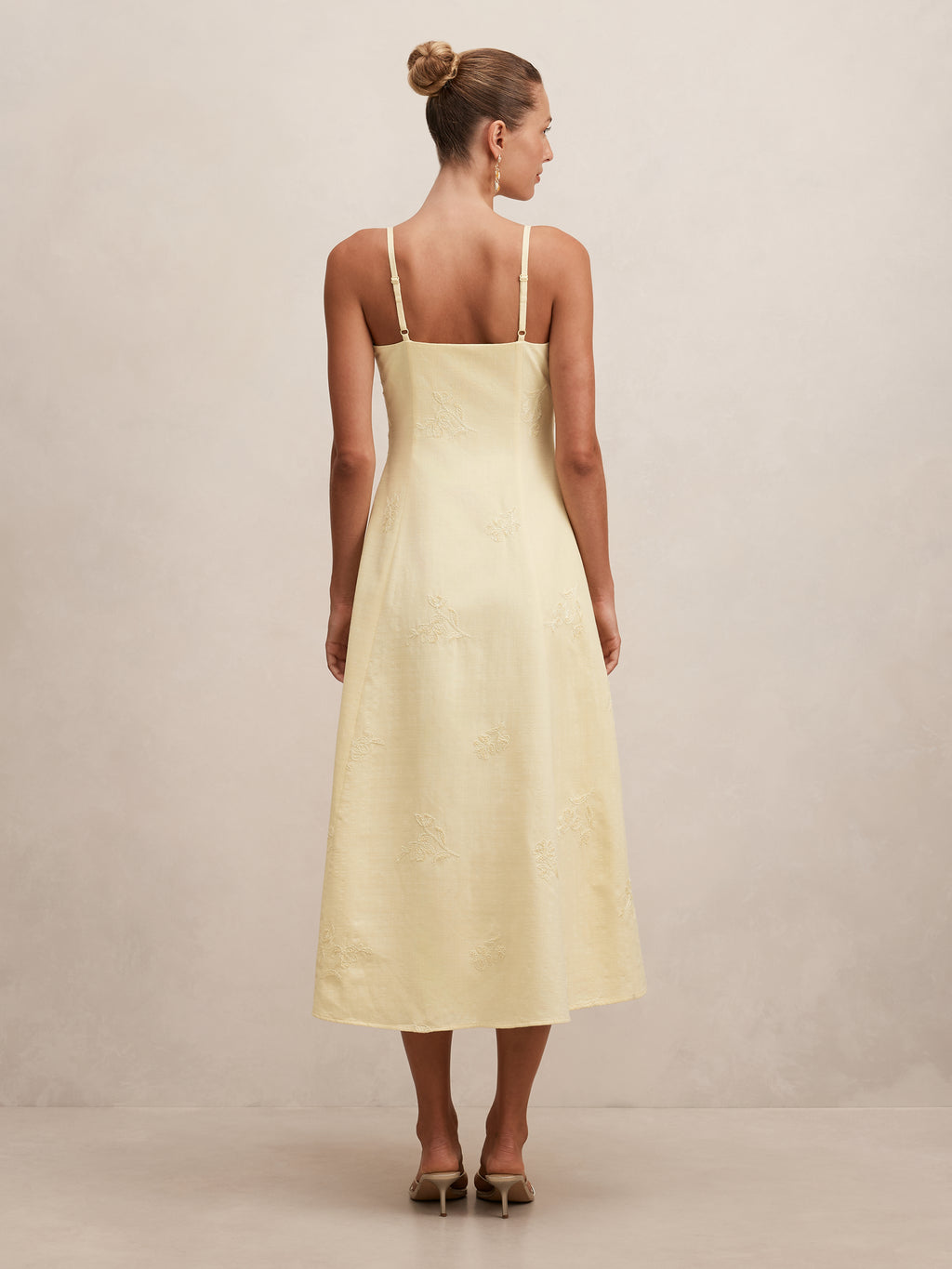 Tiffany Embroidery Sequin Midi Dress